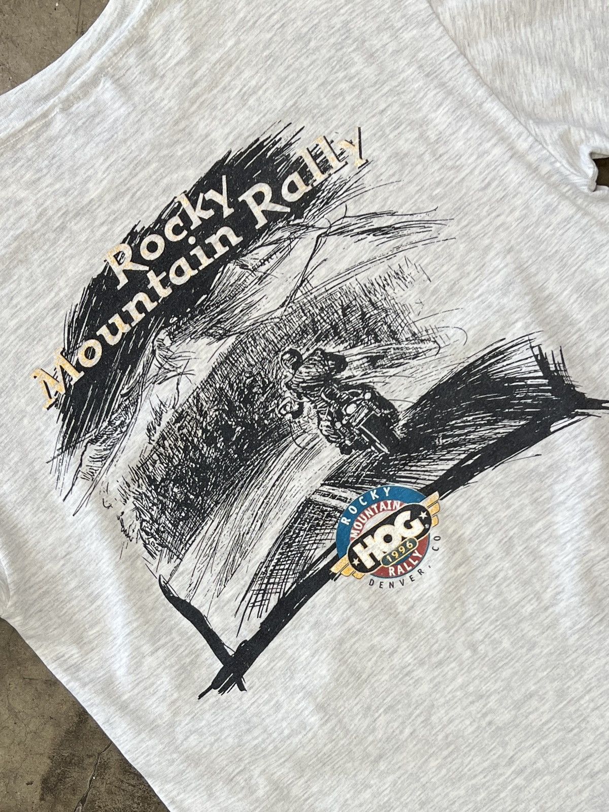 Harley Davidson Vintage 1996 Harley Davidson Rocky Mountain Rally Tee Medium Size US M / EU 48-50 / 2 - 1 Thumbnail