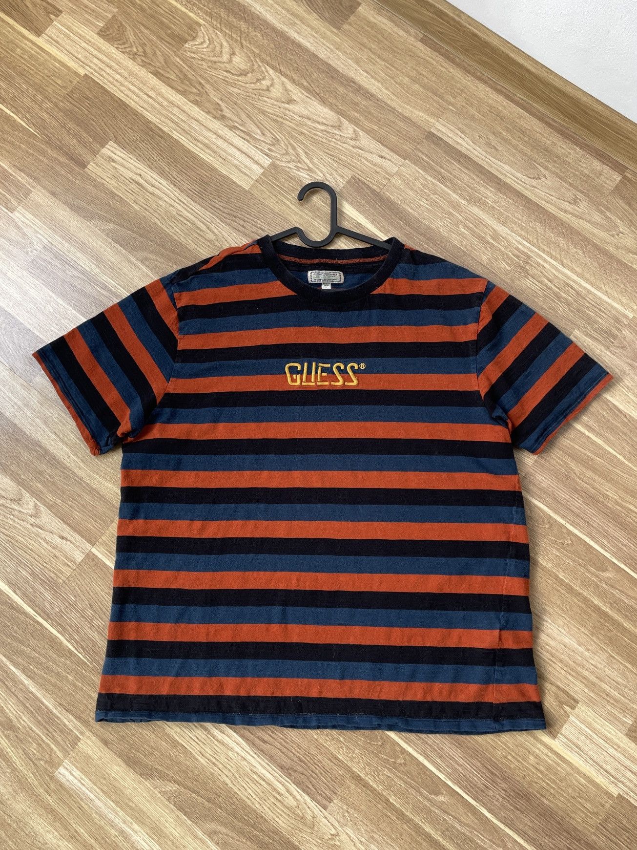 Guess × Vintage VINTAGE GUESS USA STRIPED T SHIRT L Size US L / EU 52-54 / 3 - 3 Thumbnail