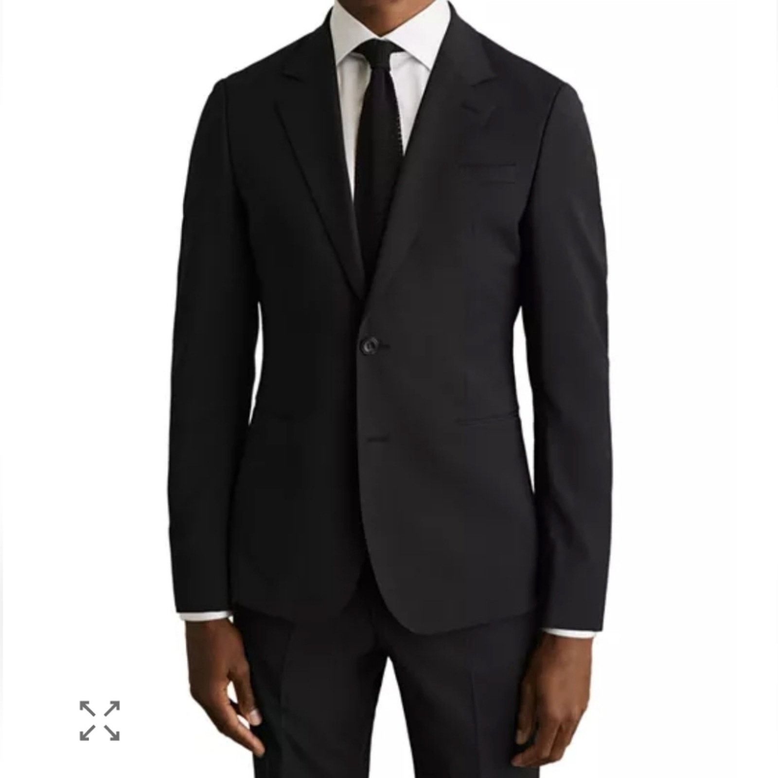 Reiss REISS Promise Plain Weave Blazer,Black, 44R,Retail $475 US Size 44R - 1 Thumbnail