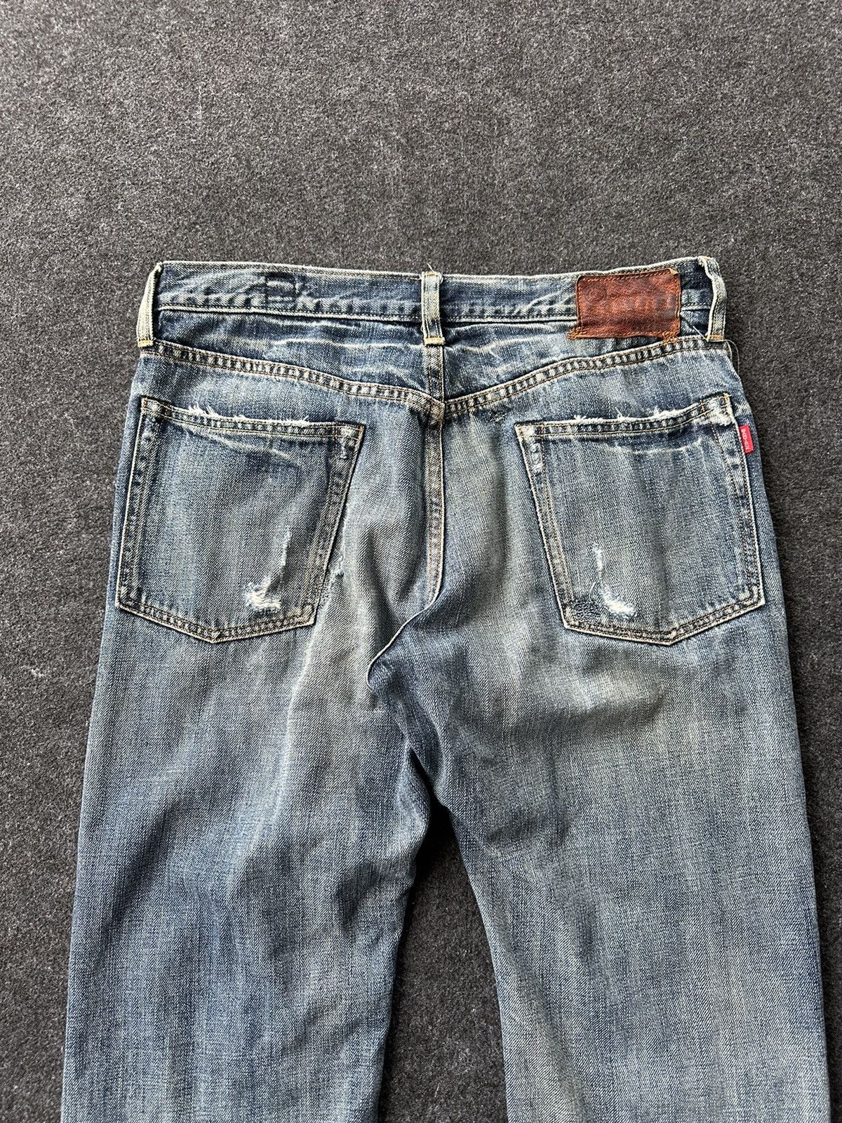 Japanese Brand Vintage Bartack Work Punk Denim W32 D257 Size US 32 / EU 48 - 7 Thumbnail
