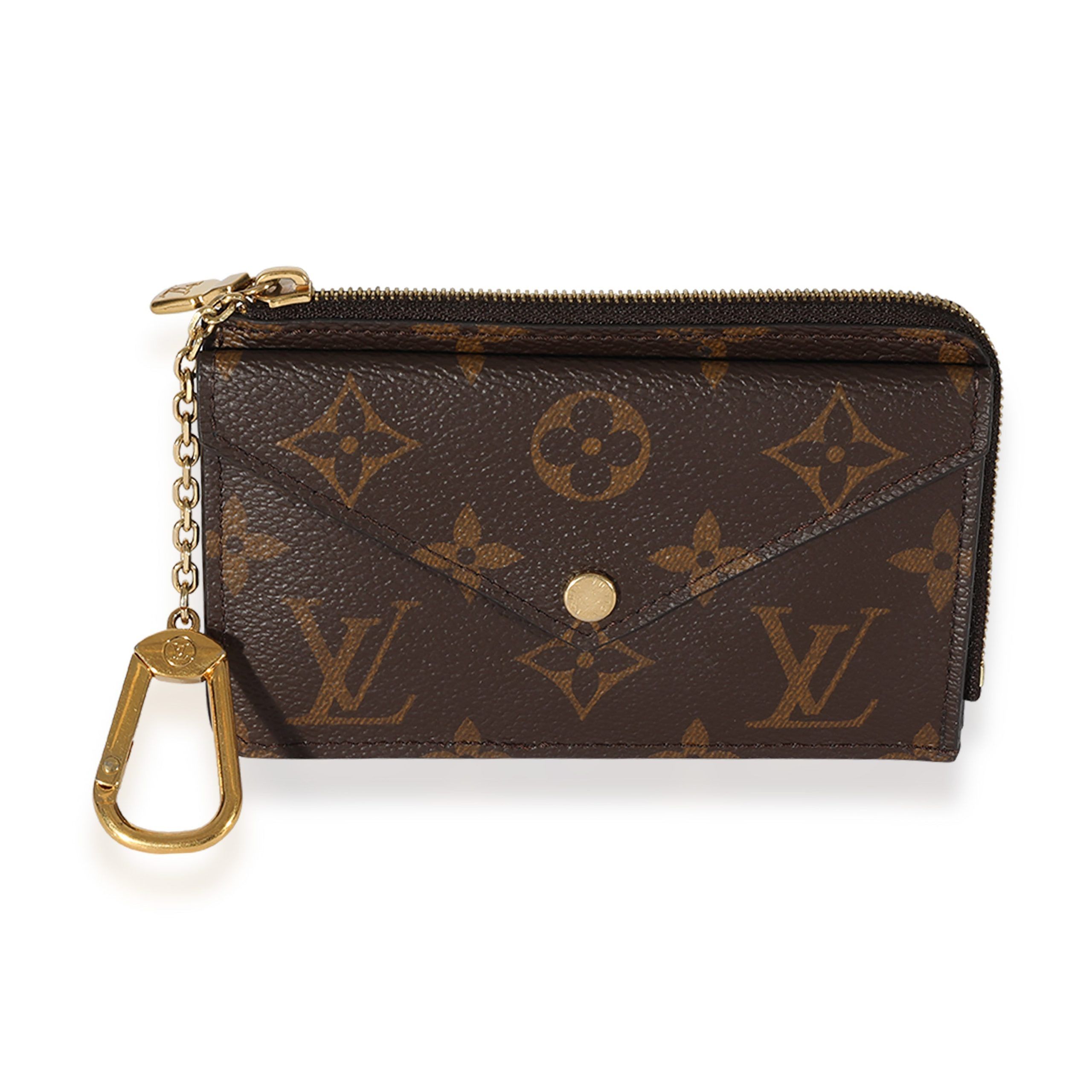 image of Louis Vuitton Monogram Recto Verso Card Holder in Brown, Women's