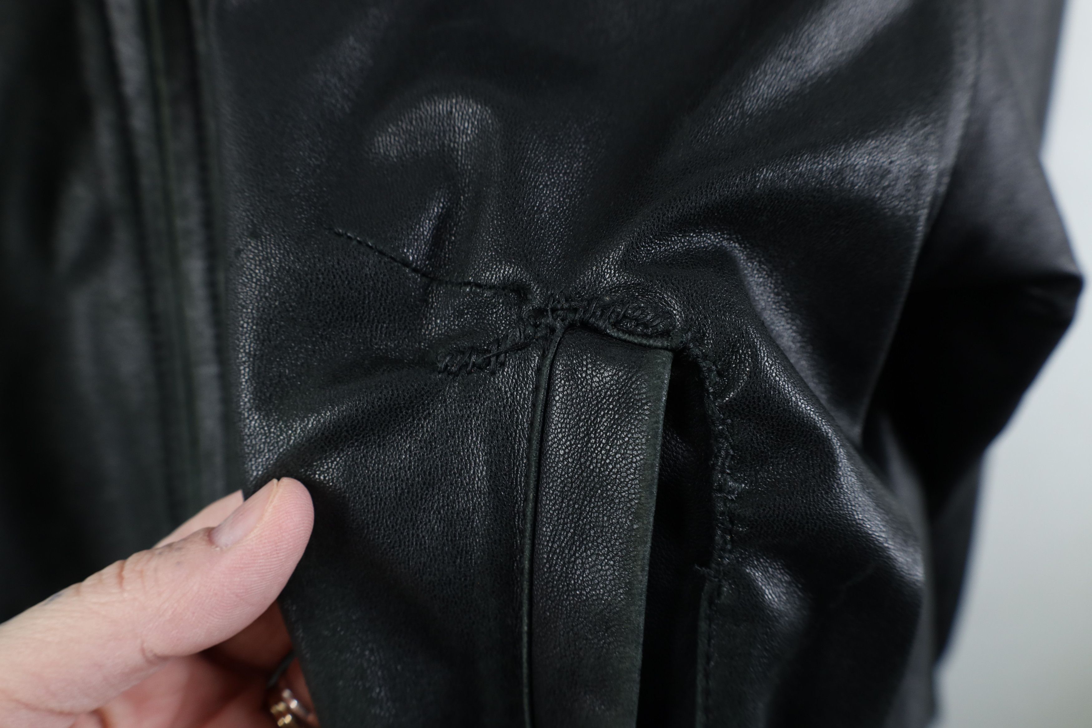 Vintage Vintage 90s Streetwear Soft Leather Collared Bomber Jacket Size US XXL / EU 58 / 5 - 5 Thumbnail