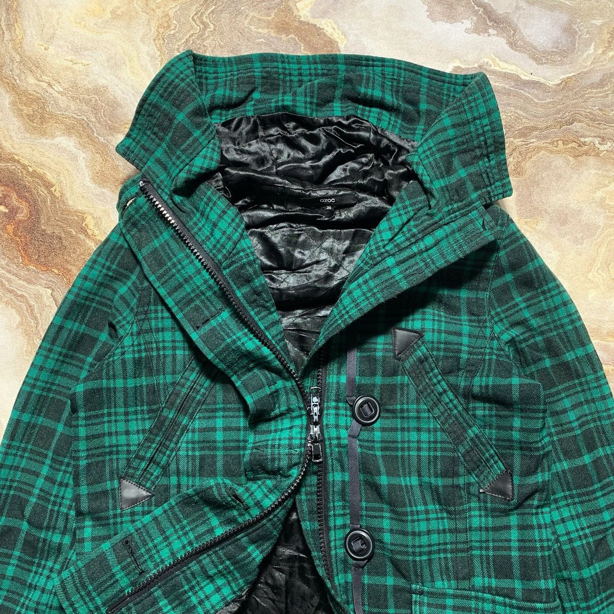 20471120 2000s Ozoc Parka Plaid Bono Ifsix Grunge Lgb Style Jacket Size US M / EU 48-50 / 2 - 6 Thumbnail