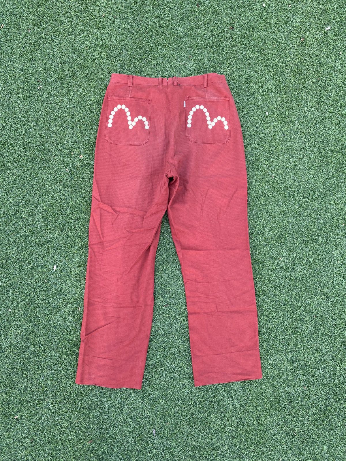image of Evisu Trousers With Embroidered Sea Gull, Men's (Size 36)