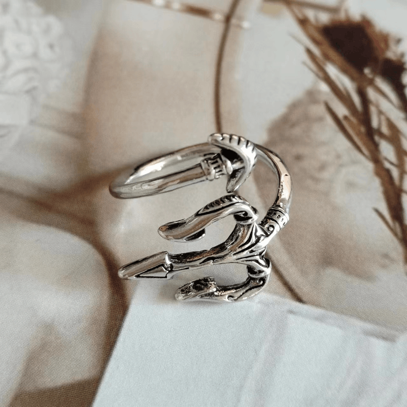 Jewelry Trident Vintage Punk Ring Size ONE SIZE - 4 Thumbnail