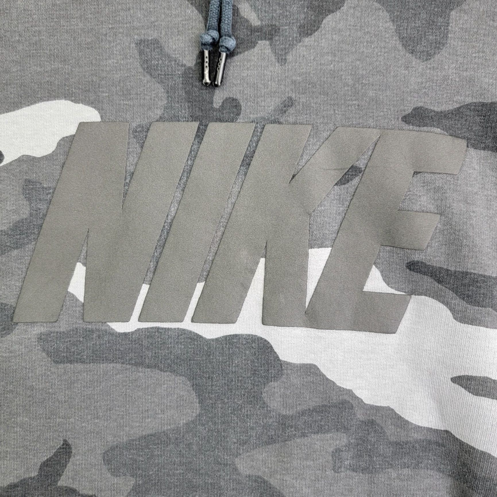 Nike VINTAGE Nike hoodie Mens Gray Woodland Camo Pullover Sweatshirt 639978-021 Size US M / EU 48-50 / 2 - 2 Thumbnail