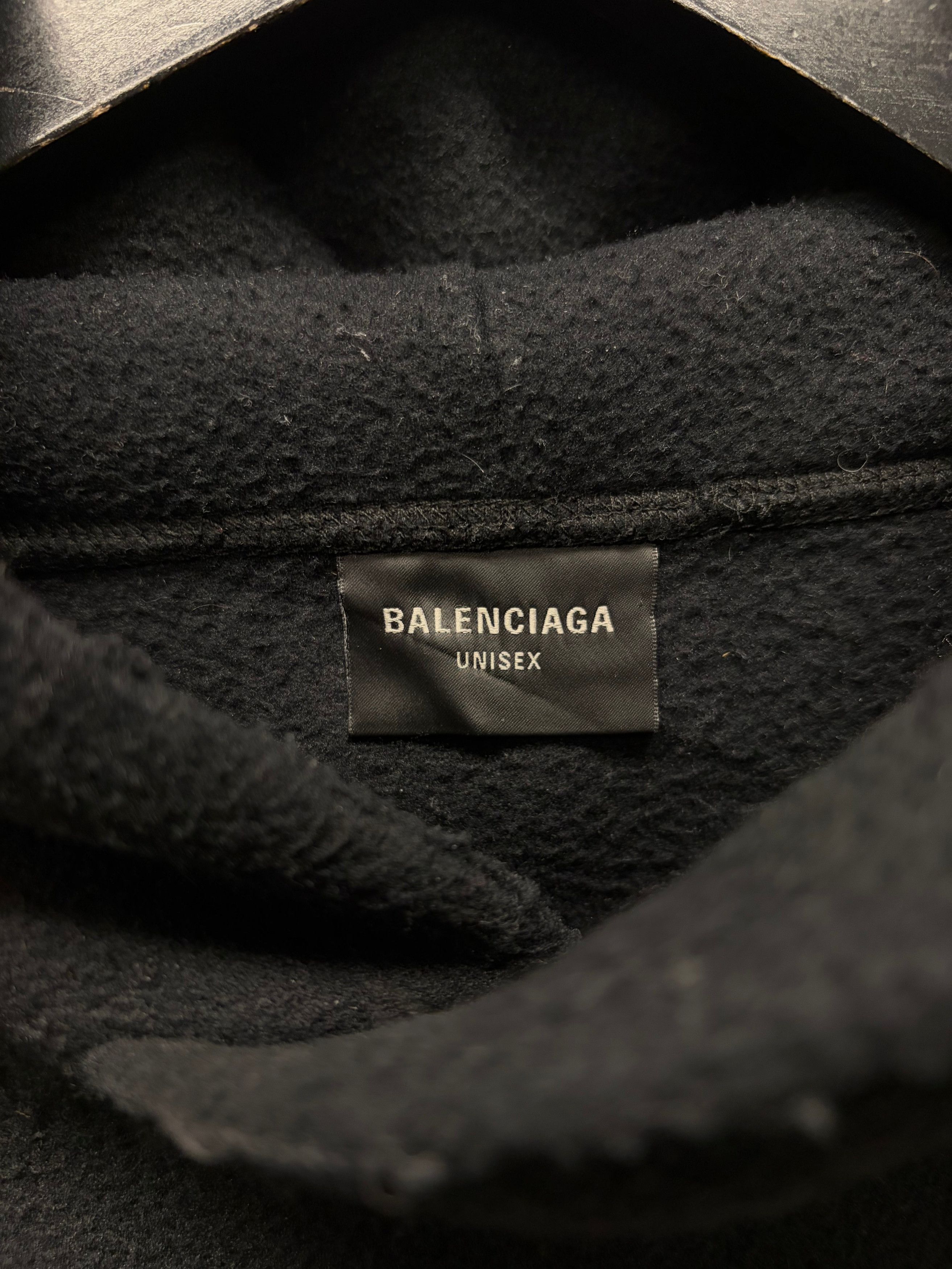 Balenciaga AW2023 Balenciaga ‘Paris Moon/Heavy Metal’ Black Fleece Pullover Hoodie Size US L / EU 52-54 / 3 - 3 Thumbnail