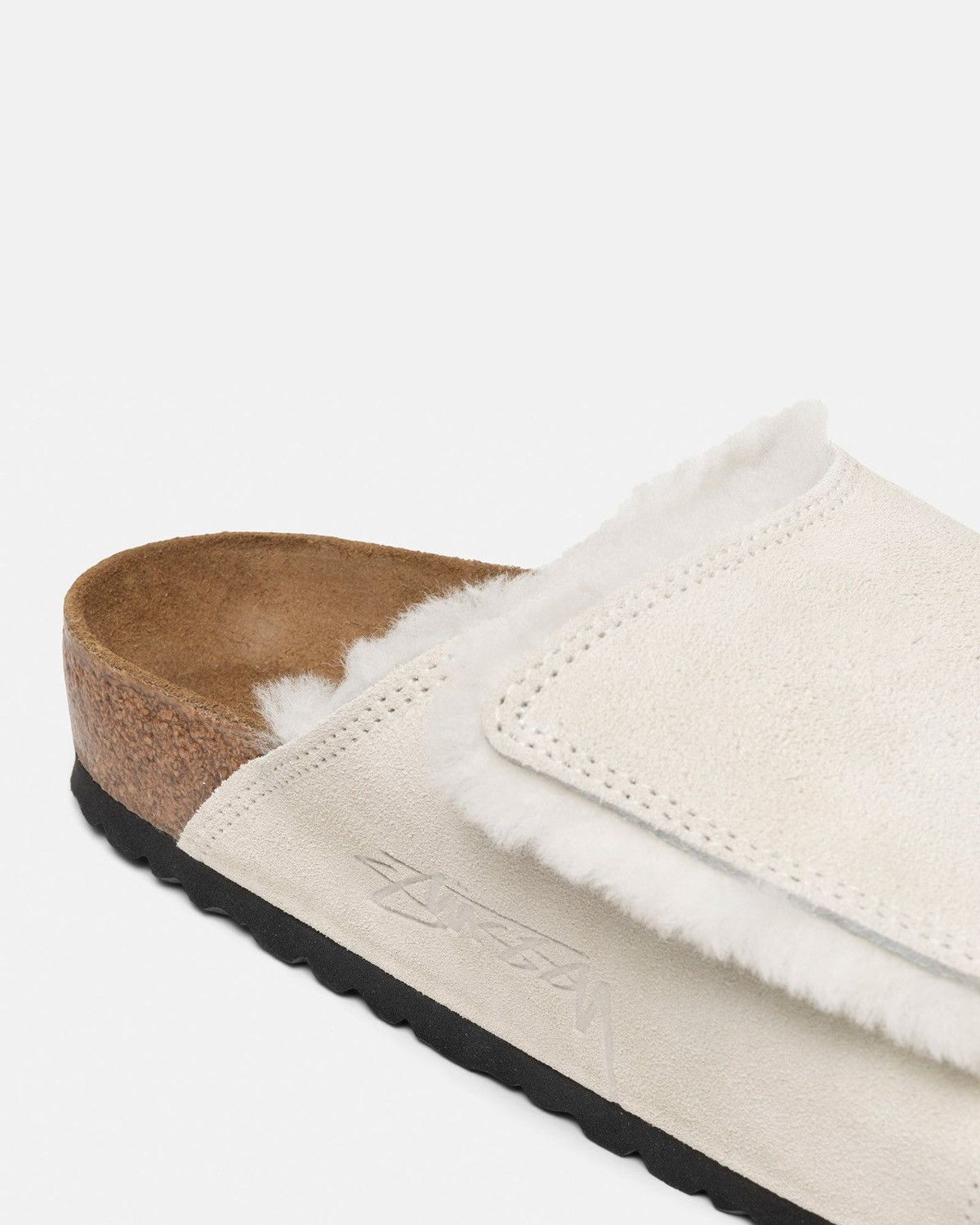 STÜSSY & BIRKENSTOCK SOLANA SHEARLING SLIDE