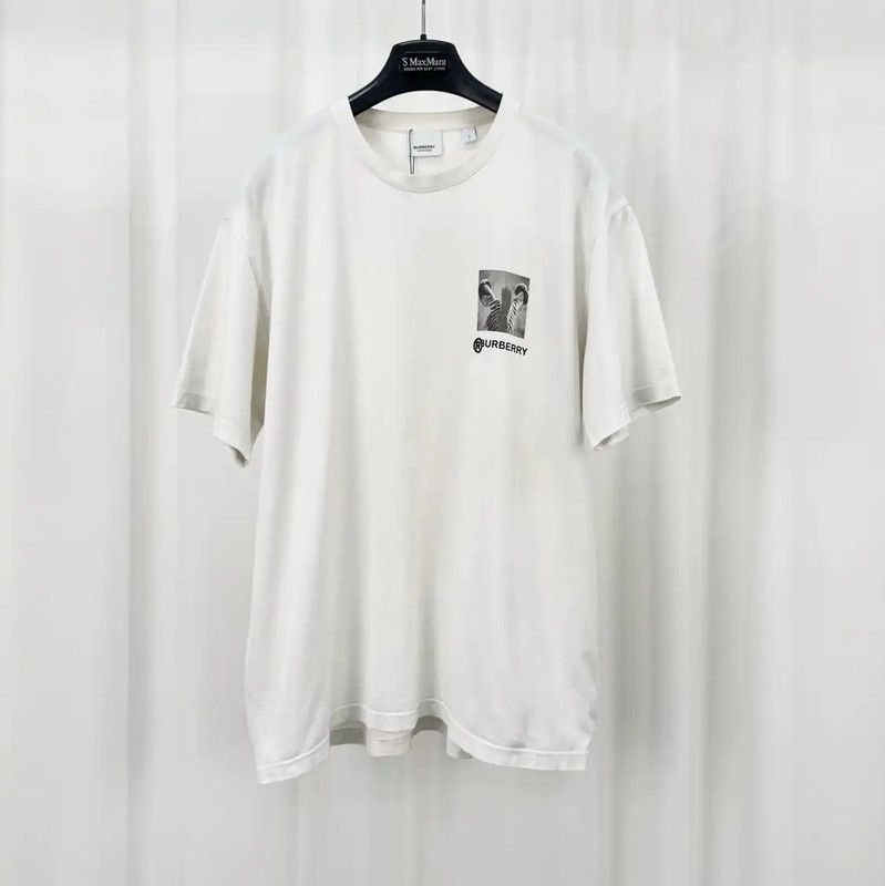 Burberry Burberry Summer Logo Printed White T-Shirt Size US S / EU 44-46 / 1 - 1 Thumbnail
