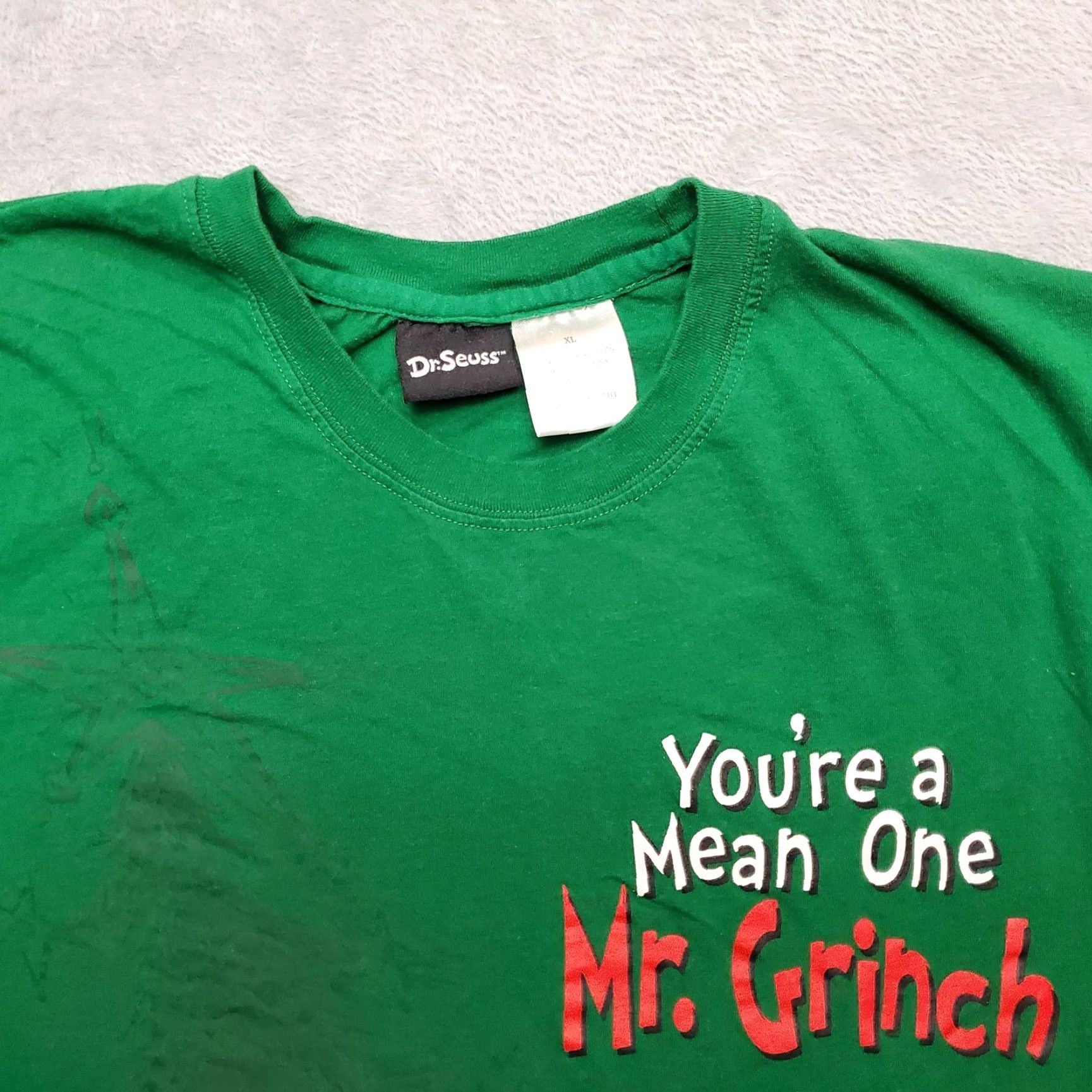 Vintage DR Suess Mr. Grinch Shirt Mens Extra Large Green Crewneck Short Sleeve Xmas TEE Size US XL / EU 56 / 4 - 2 Thumbnail