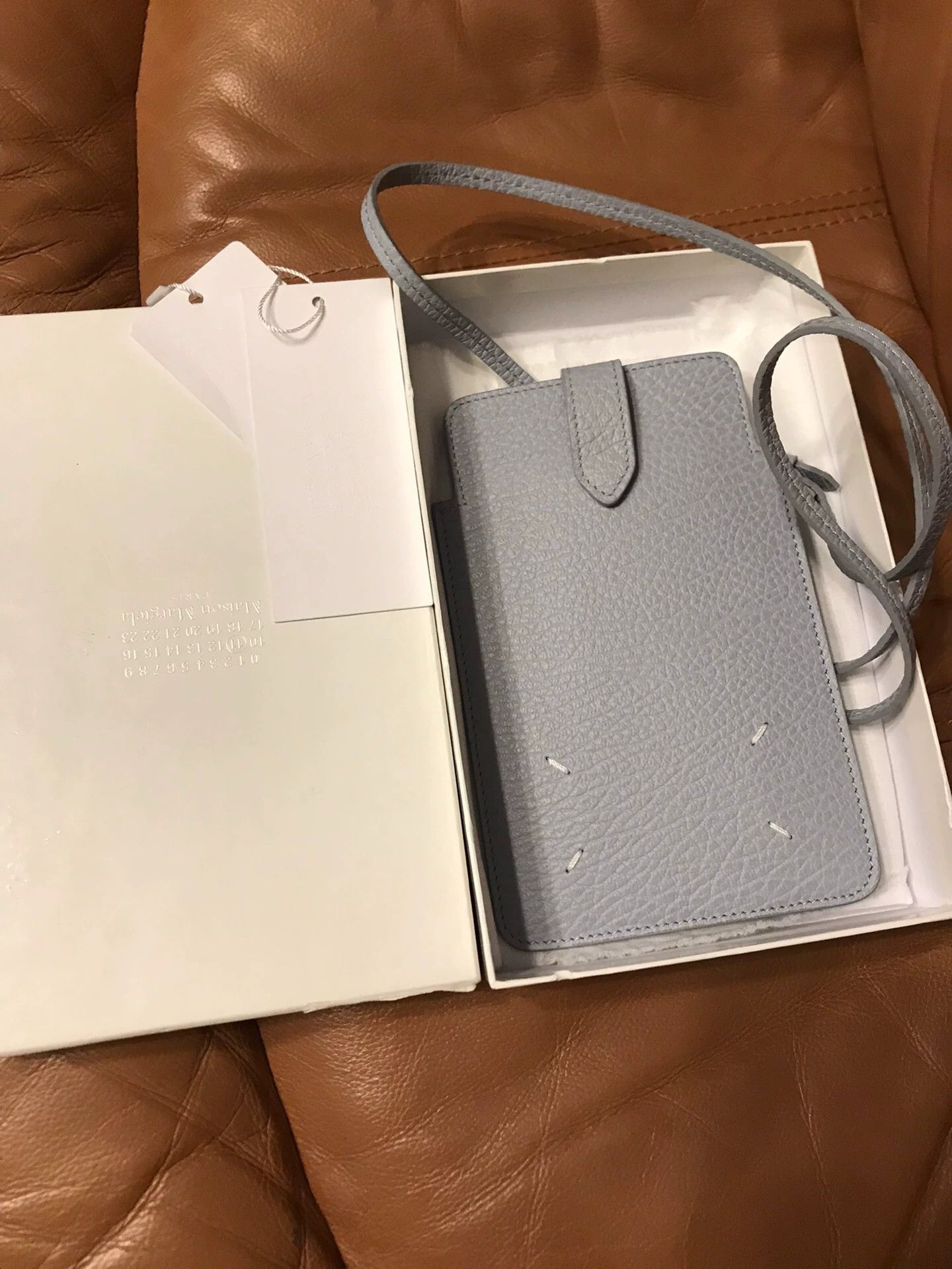 Maison Margiela Maison Margiela Phone Pouch Elephant Gray Adjustable Size ONE SIZE - 1 Thumbnail