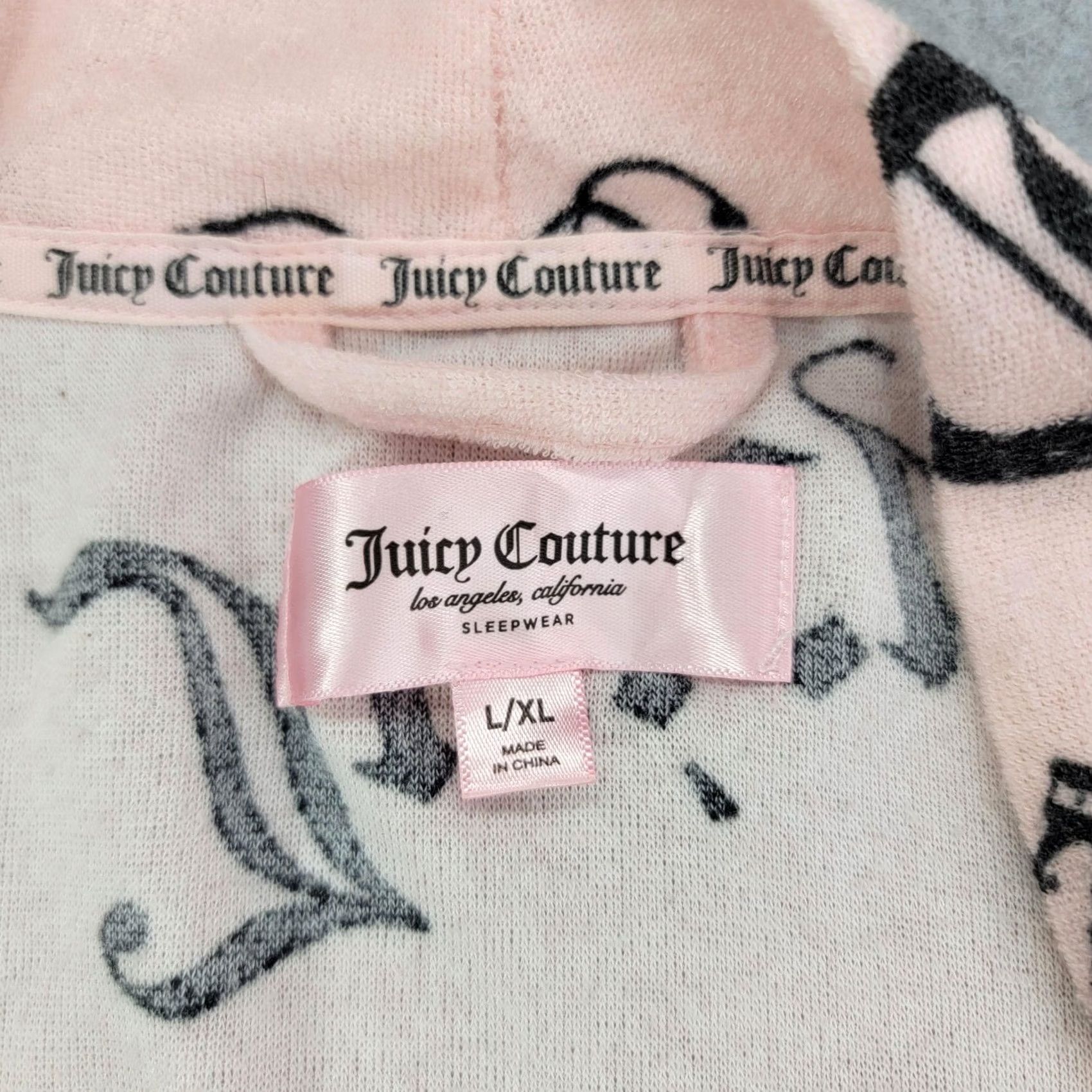 Juicy Couture Juicy Couture Robe Womens L/XL Pink Kimono Juicy Queen Graphic Sleepwear Lounge Size ONE SIZE - 2 Thumbnail