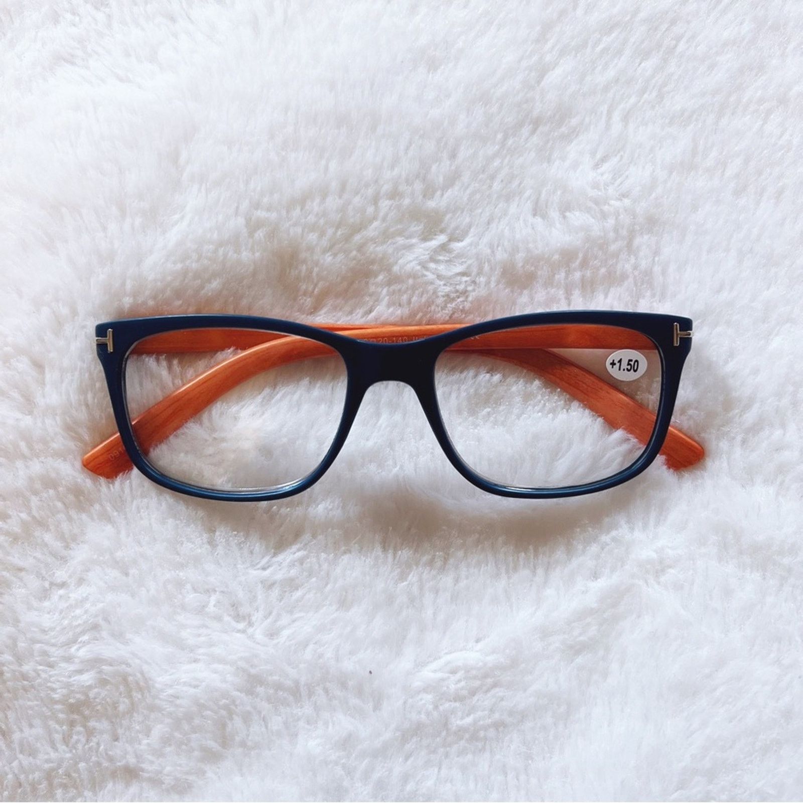 Other Olivia Blue with Orange Wood Reader Glasses Size ONE SIZE - 2 Thumbnail