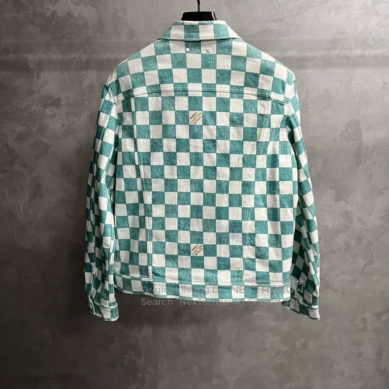 Louis Vuitton Louis Vuitton Green lapel checkered single-breasted denim Size US L / EU 52-54 / 3 - 5 Thumbnail