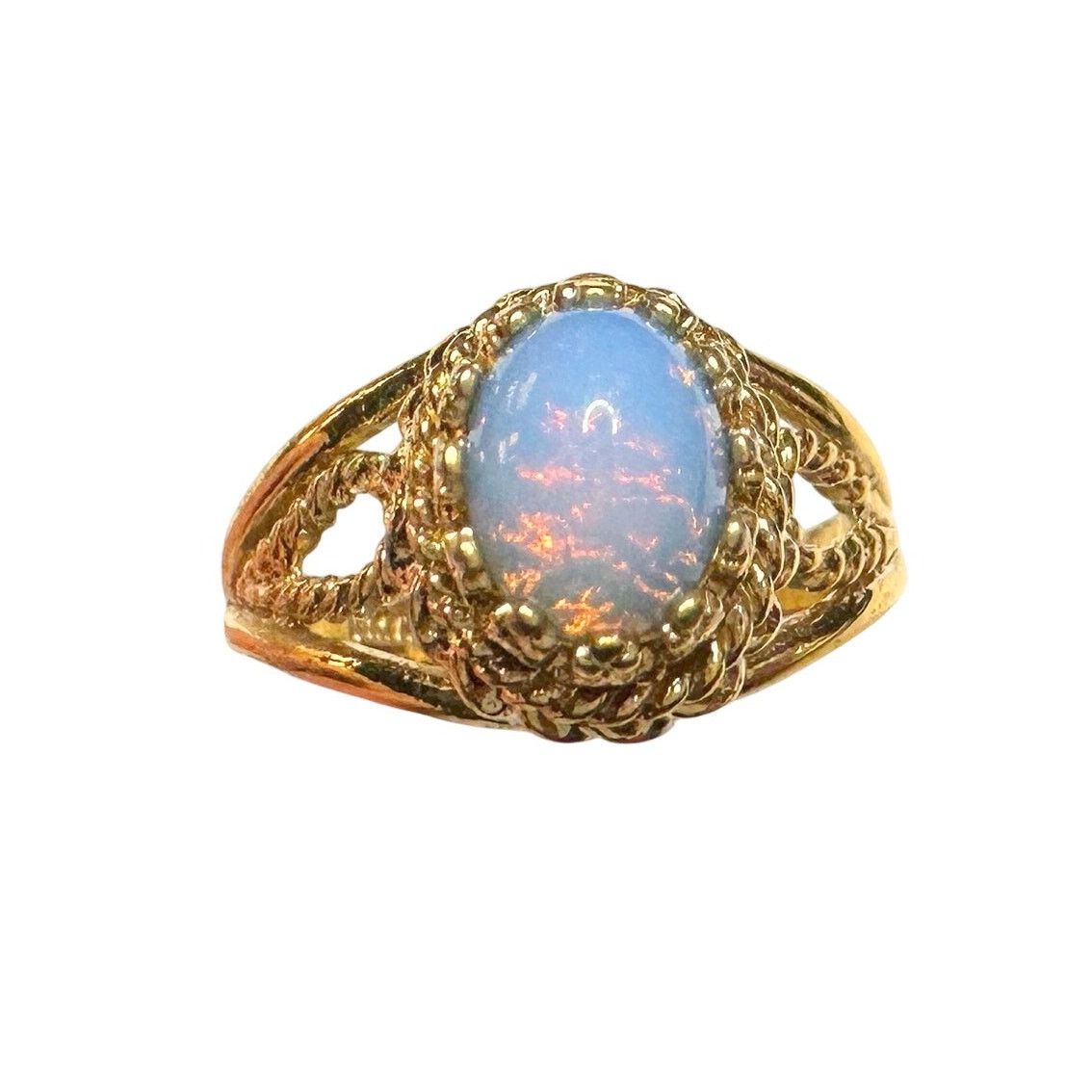 Other Joseph Esposito Vtg Opal 12 Kt Gold Electroplate Ring Sz 6 Size ONE SIZE - 1 Thumbnail