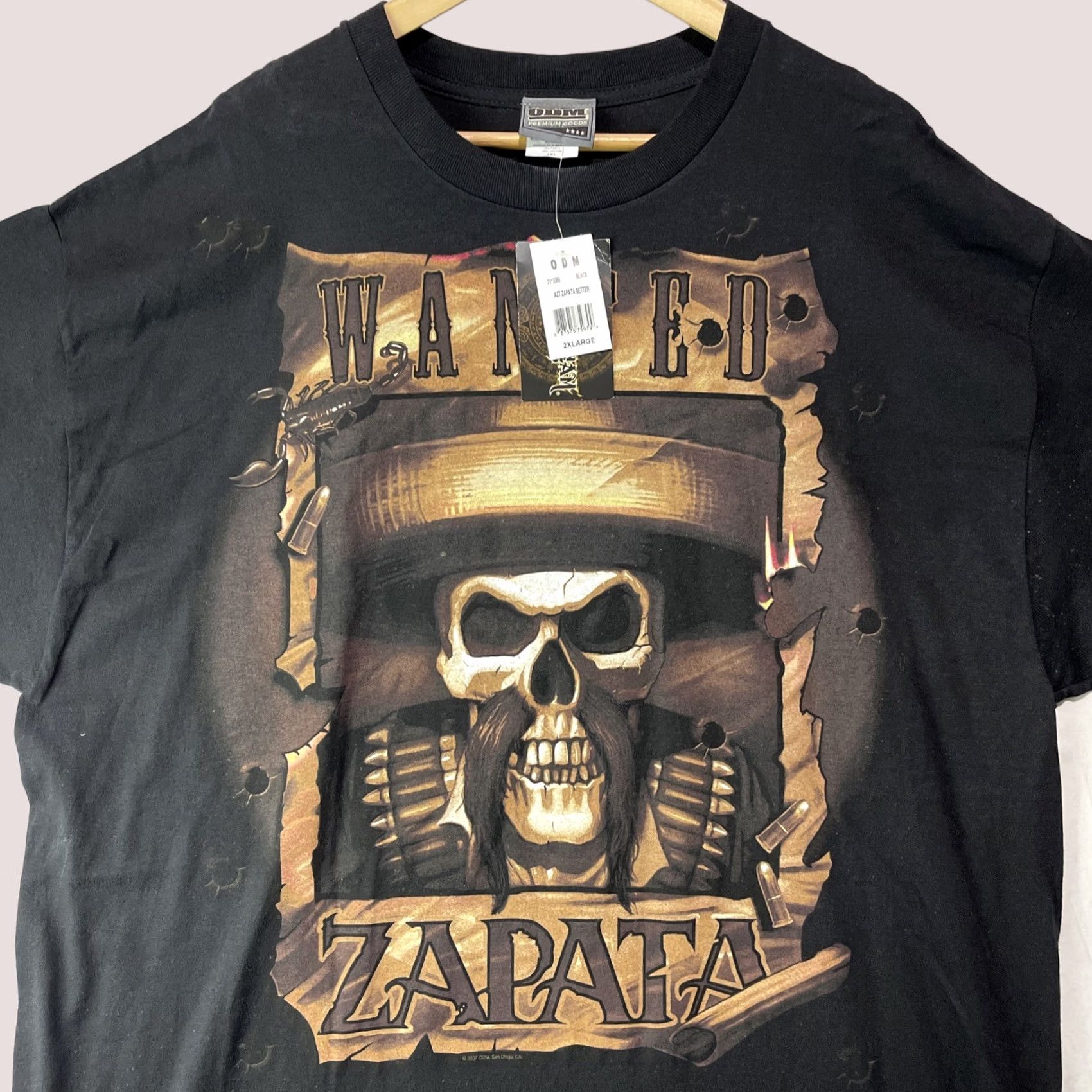 Vintage Zapata Shirt Mens 2XL ODM Premium Goods Black Short Sleeve Streetwear Y2K Shirt Size US XXL / EU 58 / 5 - 1 Thumbnail