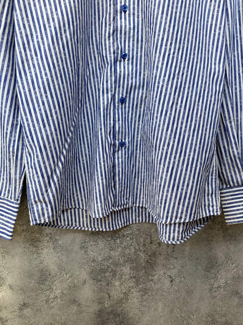 Other Claudio Lugli Italy Striped Floral Art Shirt Button Up Size US XL / EU 56 / 4 - 8 Thumbnail