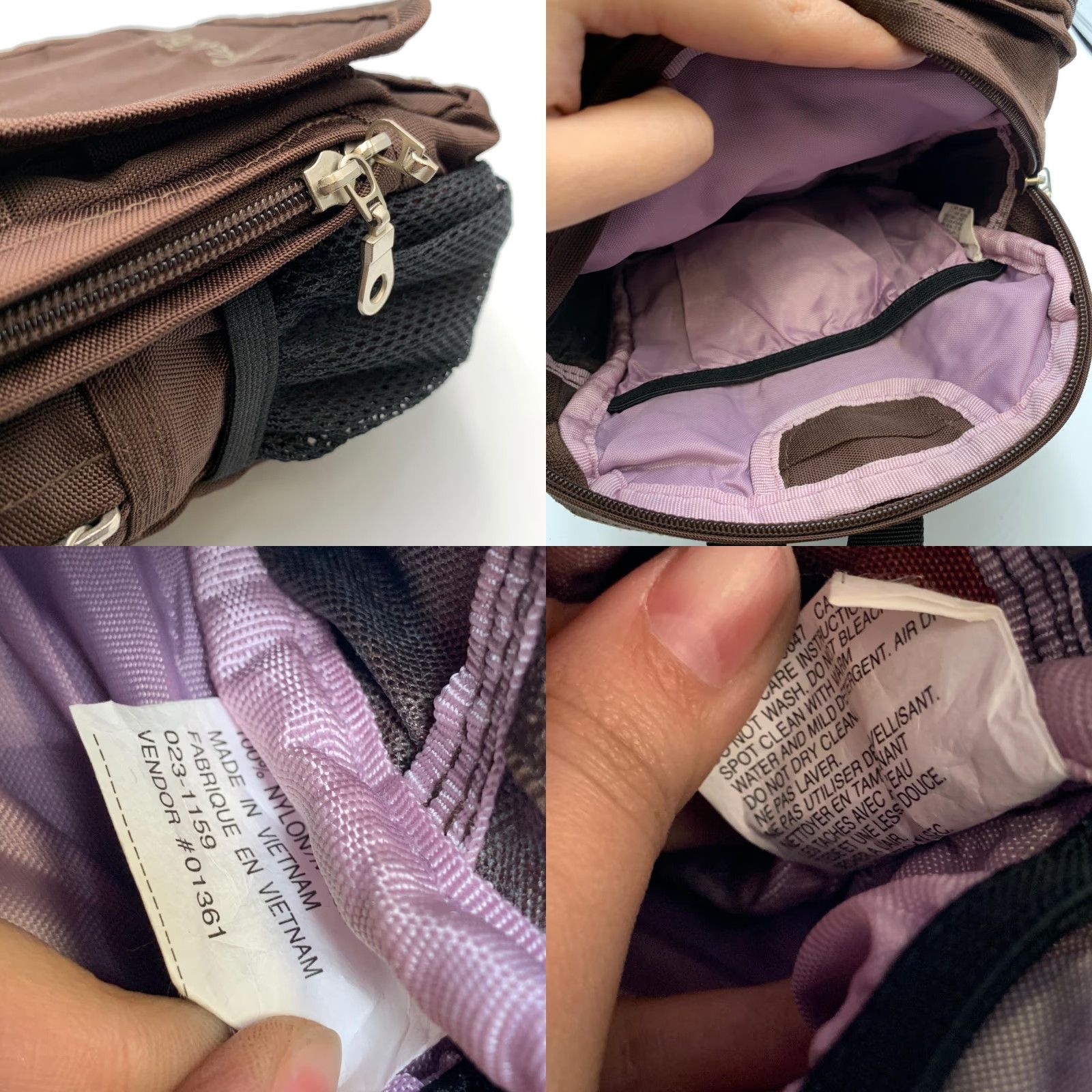 Eddie Bauer Eddie Bauer Travel Bag Brown Nylon Adjustable Crossbody Straps Mini Weekend Bag Unisex Adults 100% Nylon Travel Bag Brown Size ONE SIZE - 9 Thumbnail