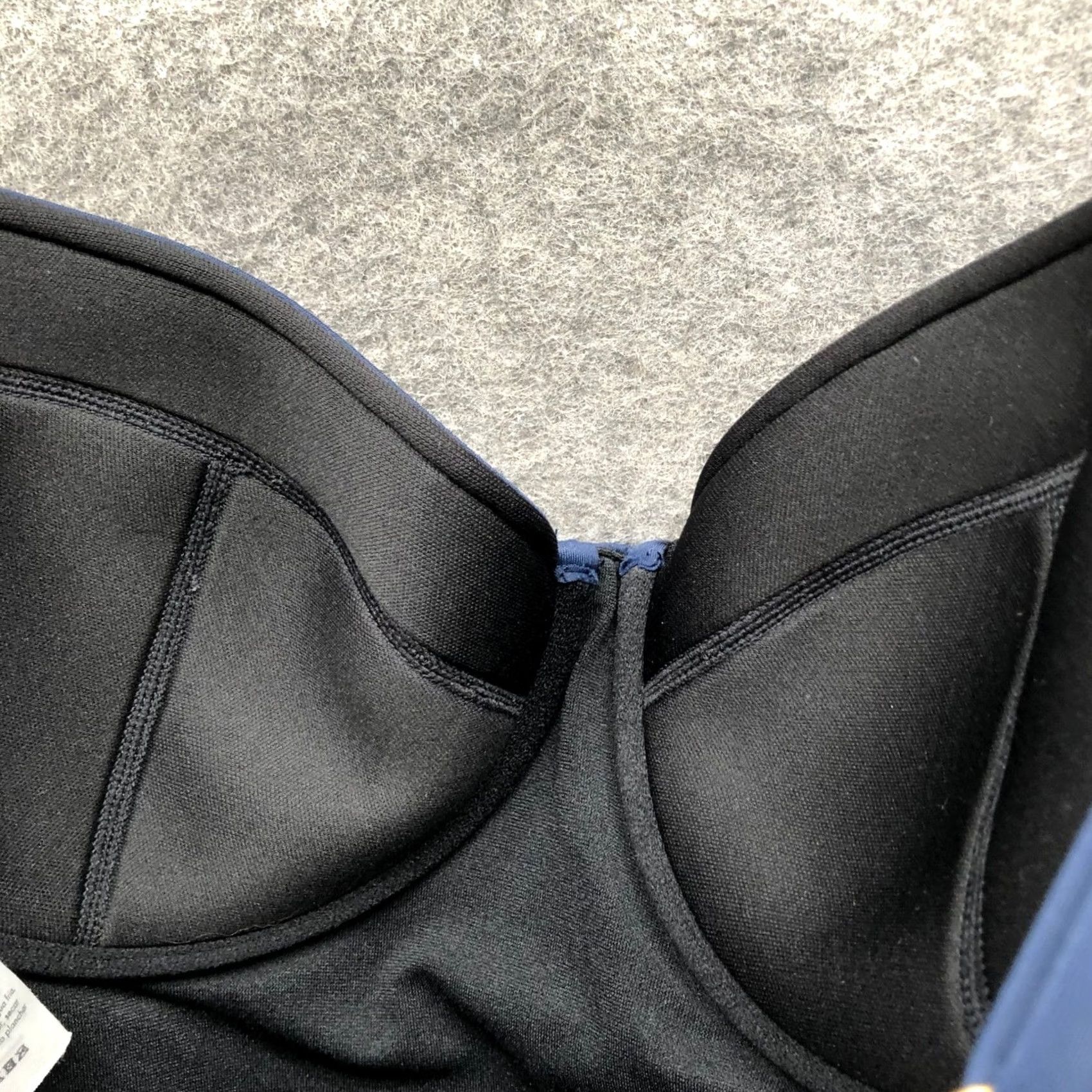 Vintage WeWoreWhat Danielle One Piece Swimsuit Womens L Belted Underwire Padded Navy Size ONE SIZE - 5 Thumbnail