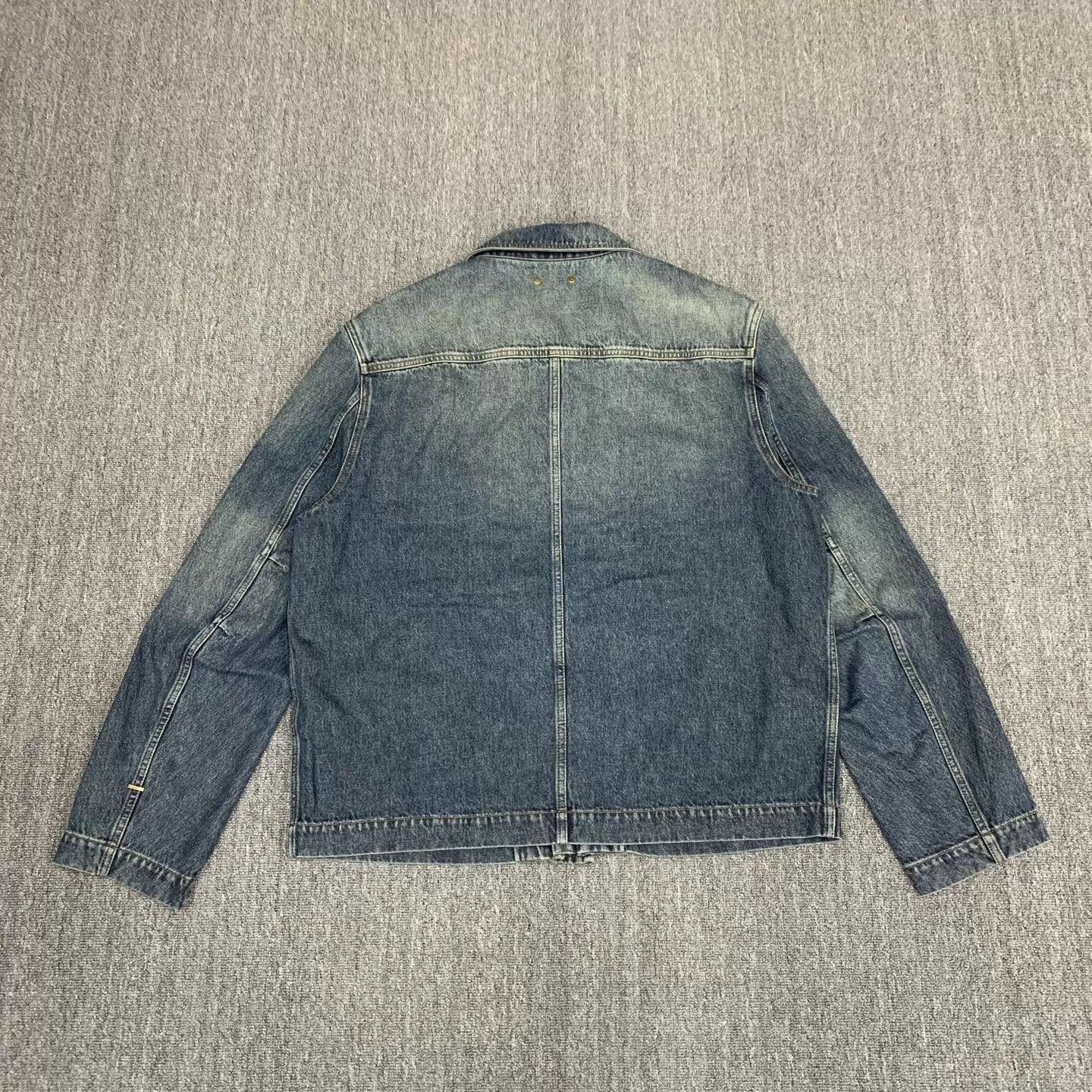 Louis Vuitton LV Washed Blue Monogram Embossed Lumberjack Denim 54 95N Size US L / EU 52-54 / 3 - 2 Thumbnail