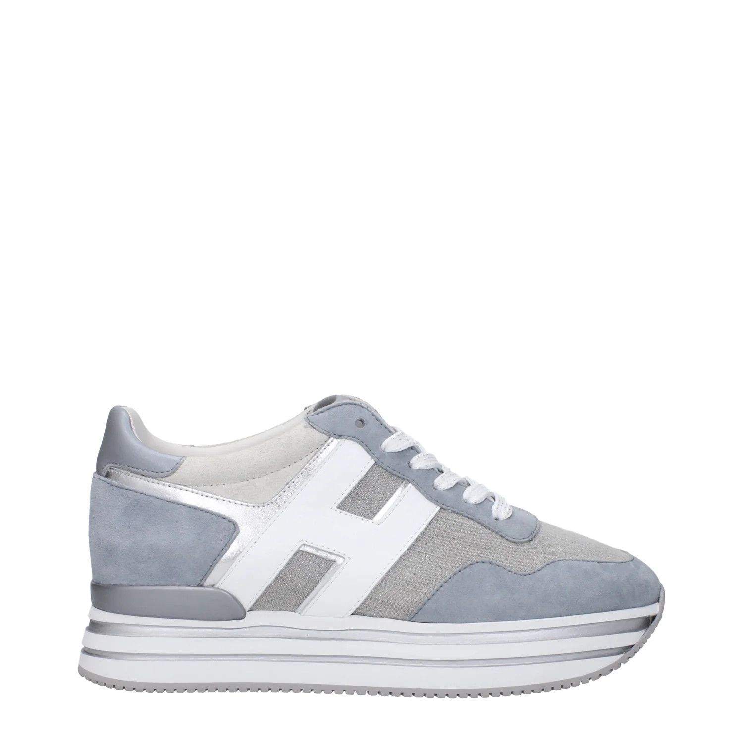 Hogan ob1o1e1124 Fabric Sneakers in Gray Silver Size US 10 / IT 40 - 1 Thumbnail