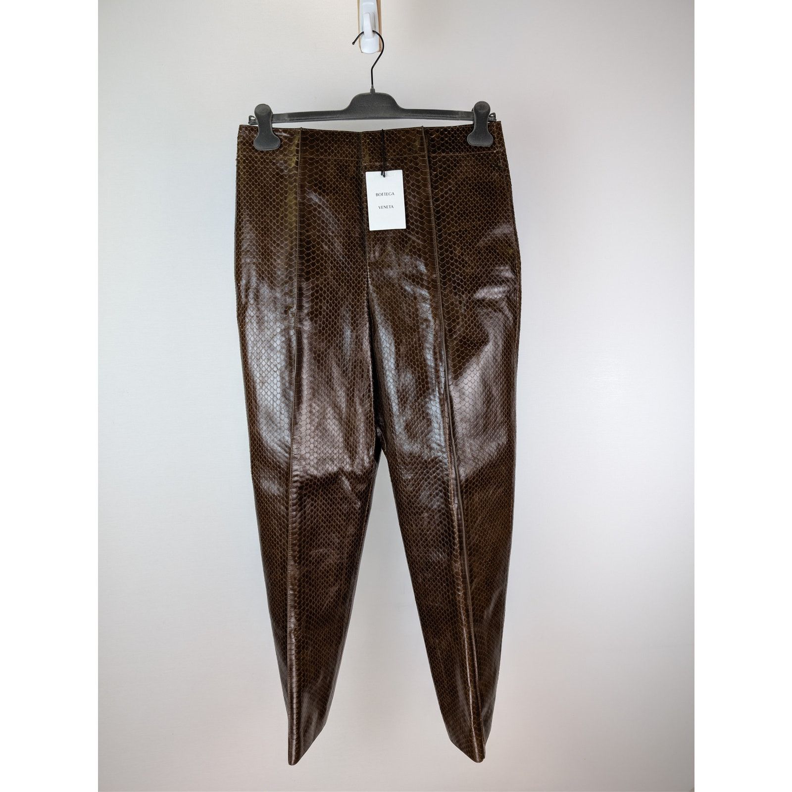 Bottega Veneta o1rshd1 Carved Leather Snake Trousers Pants in Nut Size US 32 / EU 48 - 1 Thumbnail