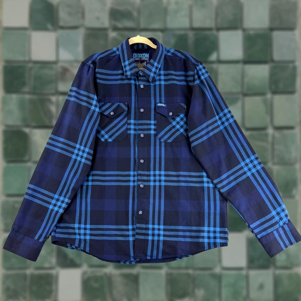 Vintage Dixxon Flannel Company Shirt Mens XLT Blue Plaid D-Tech Button Down Size US XL / EU 56 / 4 - 1 Thumbnail