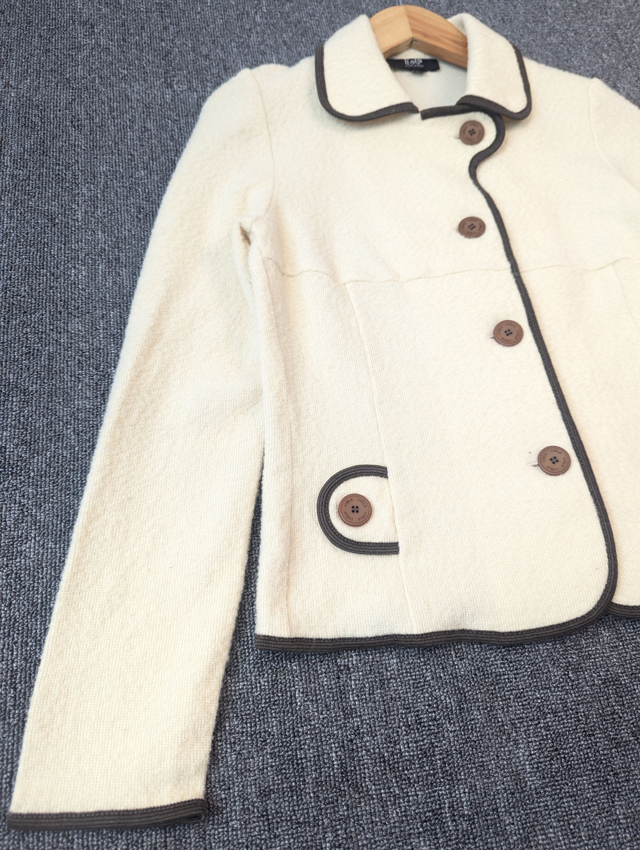 Vintage Liola Wool Short Button Ups Coat Jacket Made In Italy Size XS / US 0-2 / IT 36-38 - 5 Thumbnail