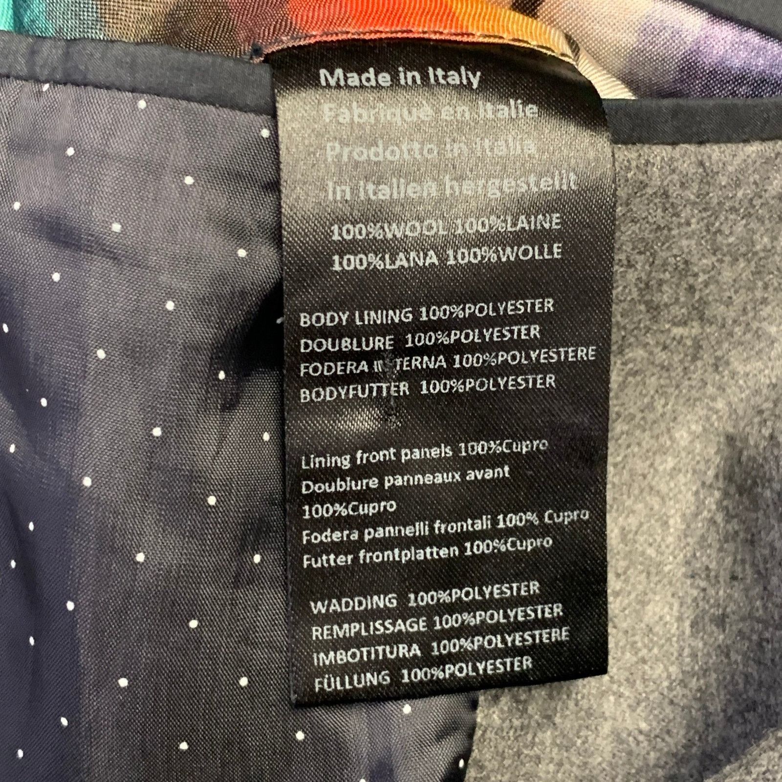 Paul Smith Size S Heather Grey Quilted Wool Notch Lapel Sport Coat Size 36R - 7 Thumbnail