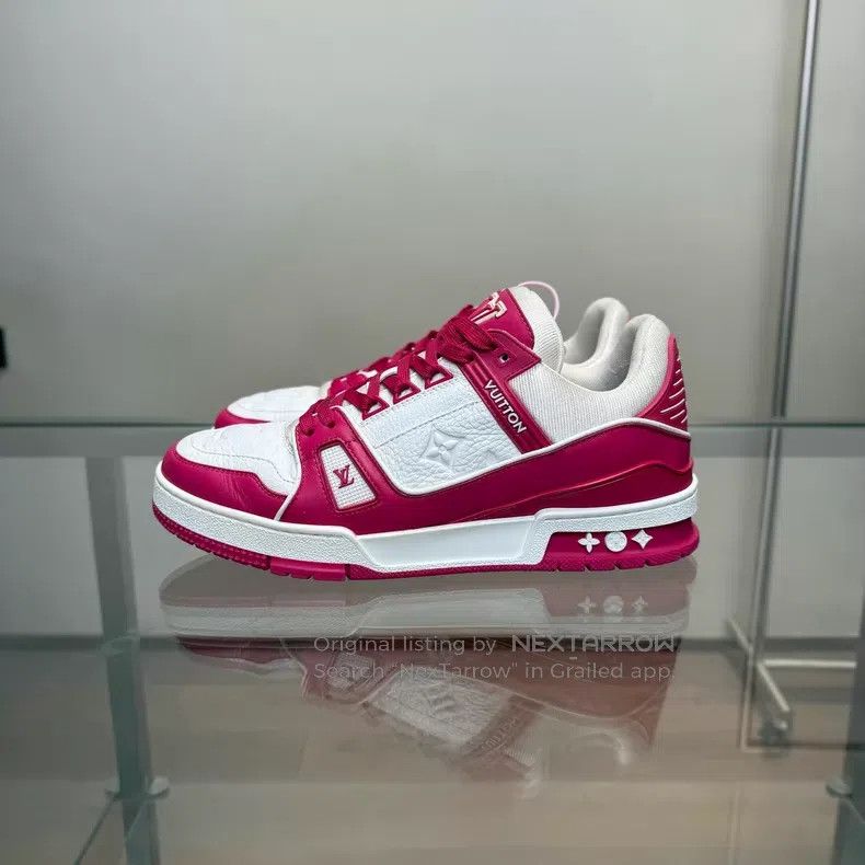 Louis Vuitton Louis Vuitton TRAINER rose red shoes Size US 7.5 / EU 40-41 - 4 Thumbnail