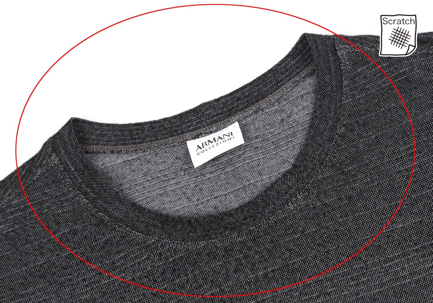 Armani Collezioni Stretch Border T-Shirt in Gray, Size L Size US XXS / EU 40 - 3 Thumbnail