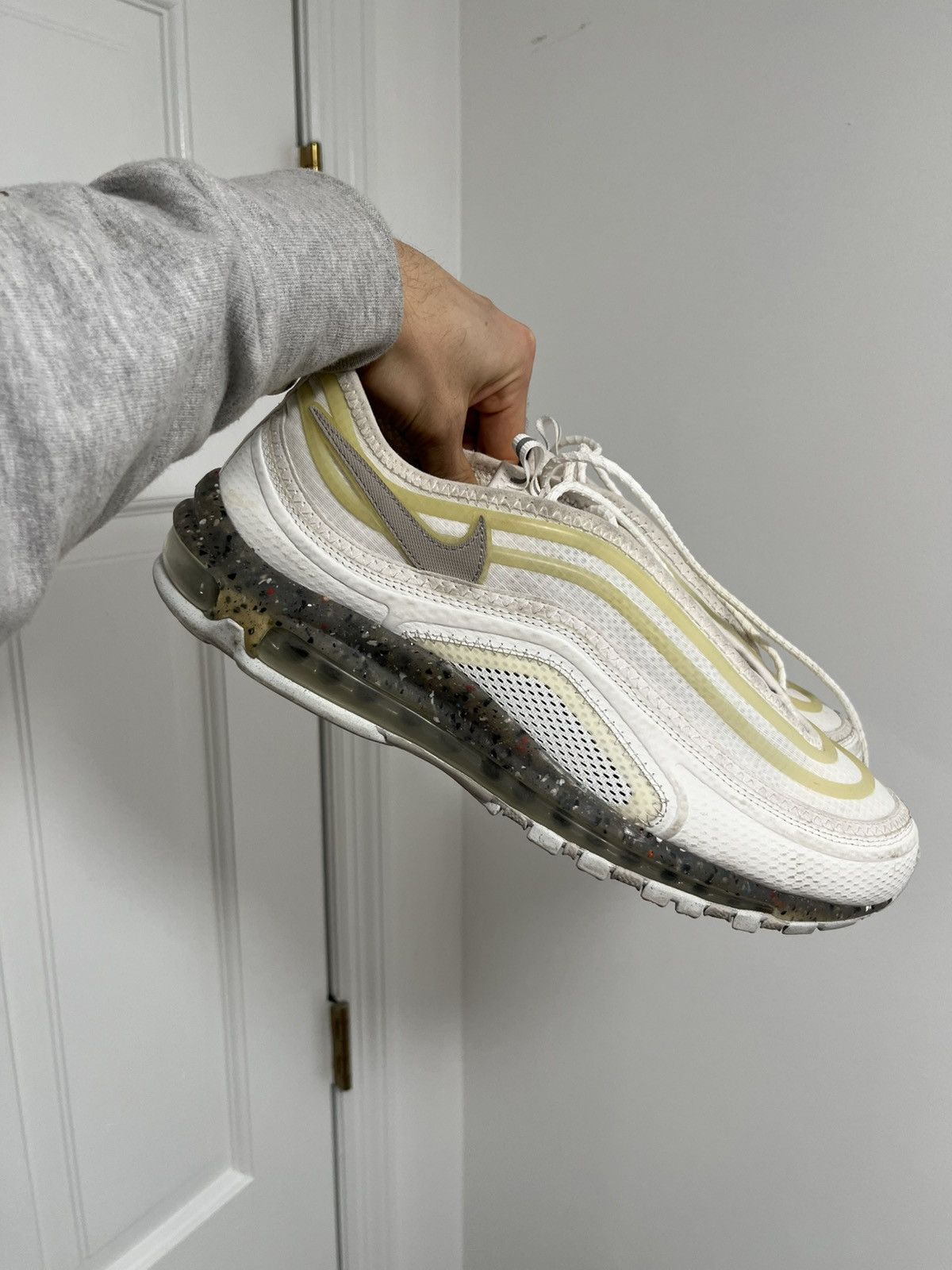 Nike Nike Air Max 97 Terrascape Triple White Sneakers DQ3976-101 Size US 13 / EU 46 - 1 Thumbnail