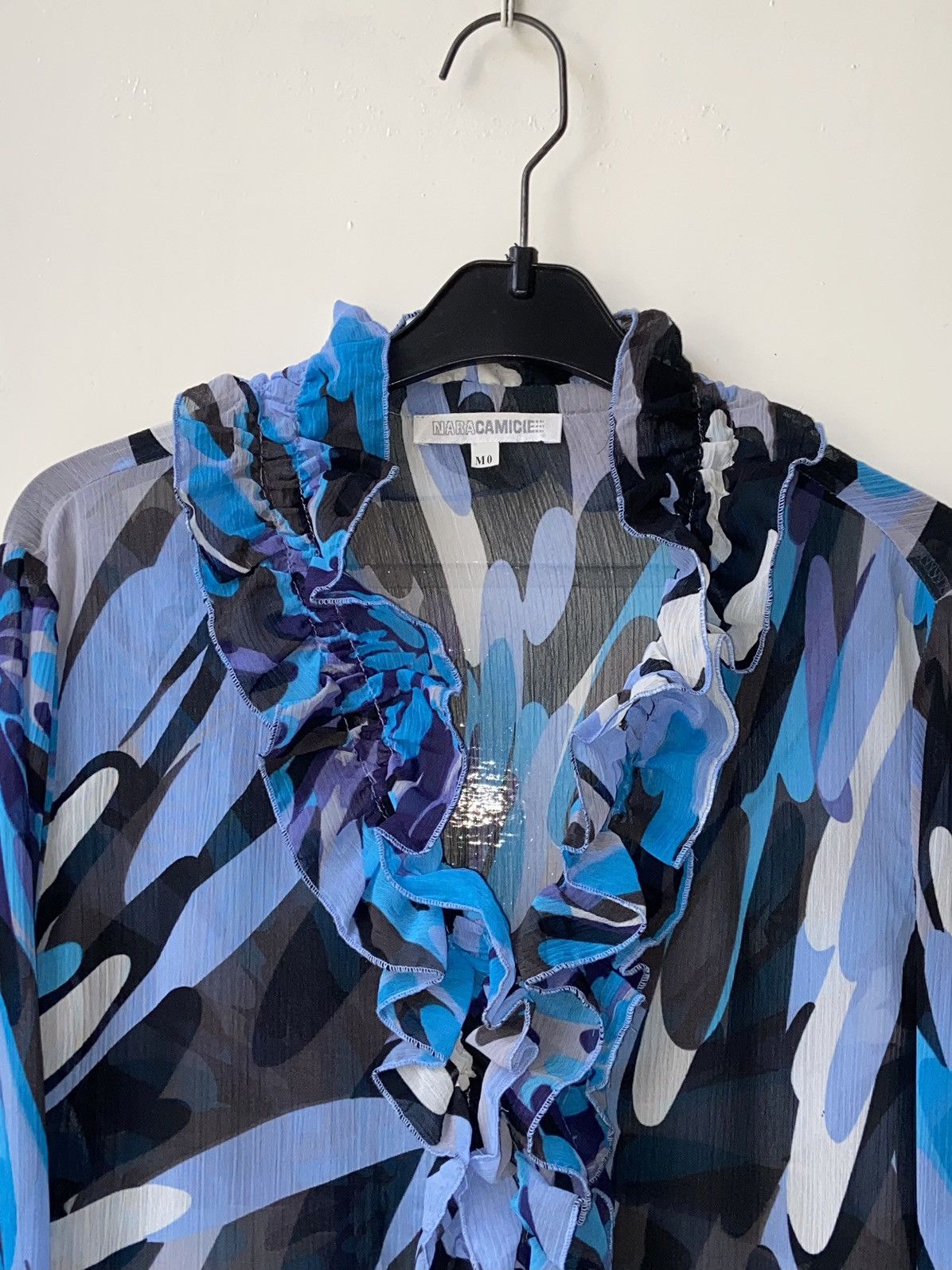Designer × Japanese Brand NARA CAMICIE Patterned Blouse Size XS / US 0-2 / IT 36-38 - 13 Thumbnail