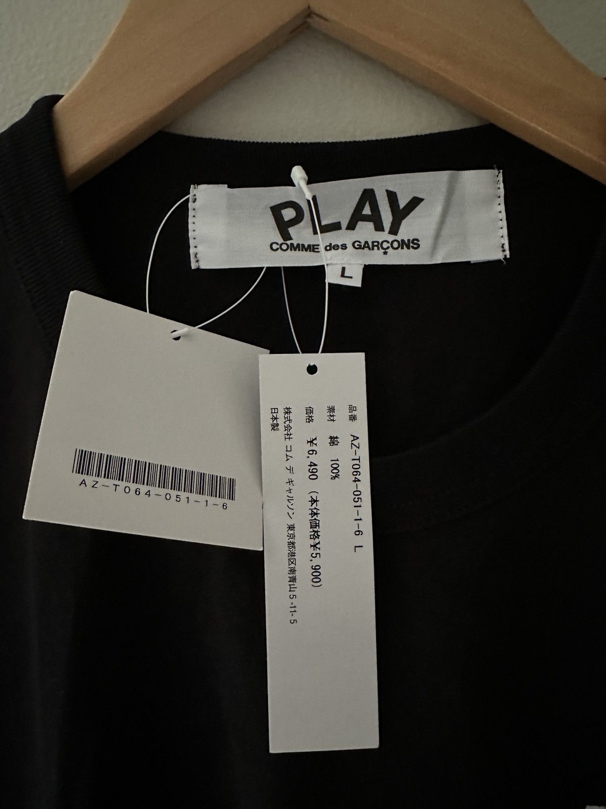 Comme des Garcons PLAY Cdg Play Black Heart Logo T-Shirt Size US L / EU 52-54 / 3 - 4 Thumbnail