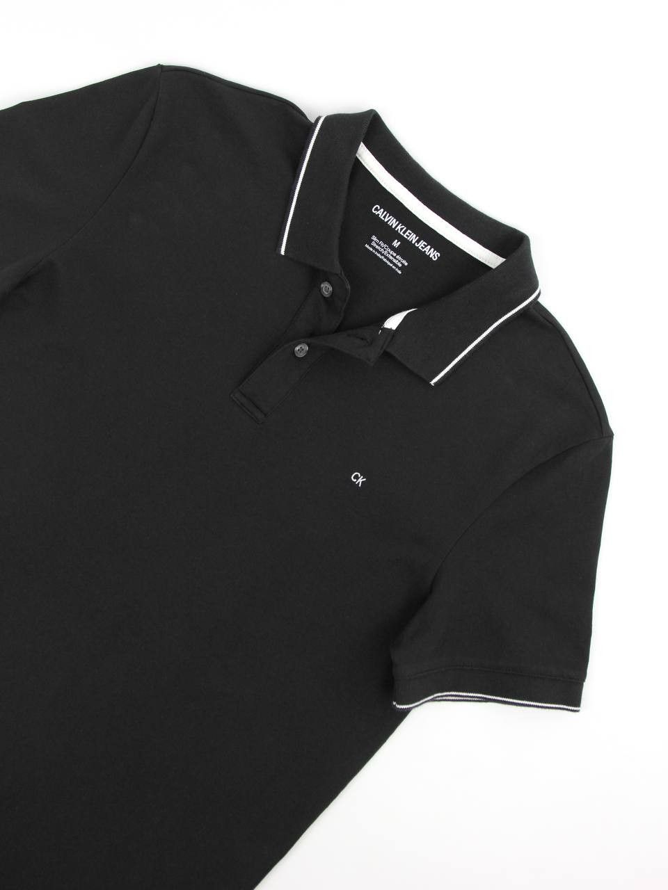 Calvin Klein CALVIN KLEIN JEANS Black Slim Polo Shirt with Logo Size US M / EU 48-50 / 2 - 6 Thumbnail