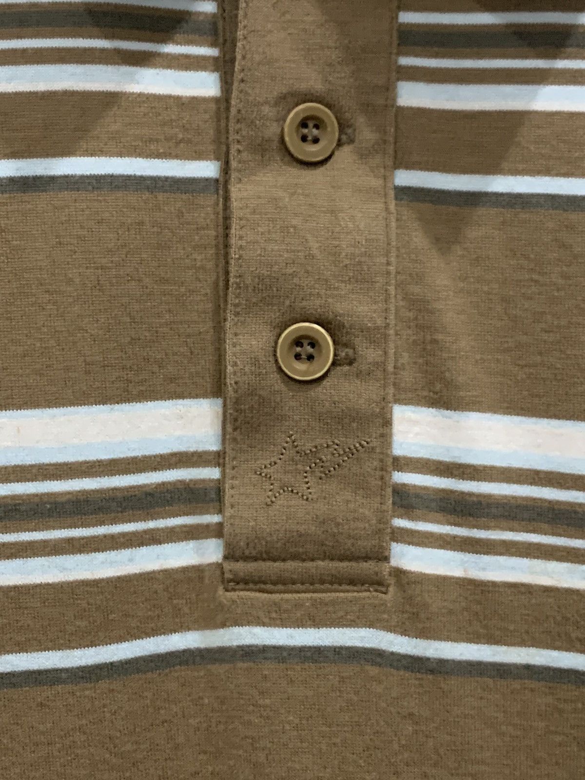 Bape × Nigo OG Vintage Bape Star Stripe Polo Tee Size US L / EU 52-54 / 3 - 3 Thumbnail