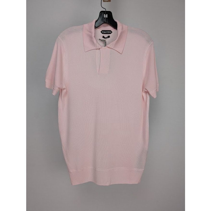Tom Ford o1rshd1 Knitwear Polo Shirt Knitted in Pink Size US M / EU 48-50 / 2 - 1 Thumbnail