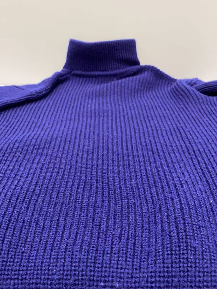 Yohji Yamamoto 80s Quarter Zip Wool Knit Sweater Size US L / EU 52-54 / 3 - 4 Thumbnail
