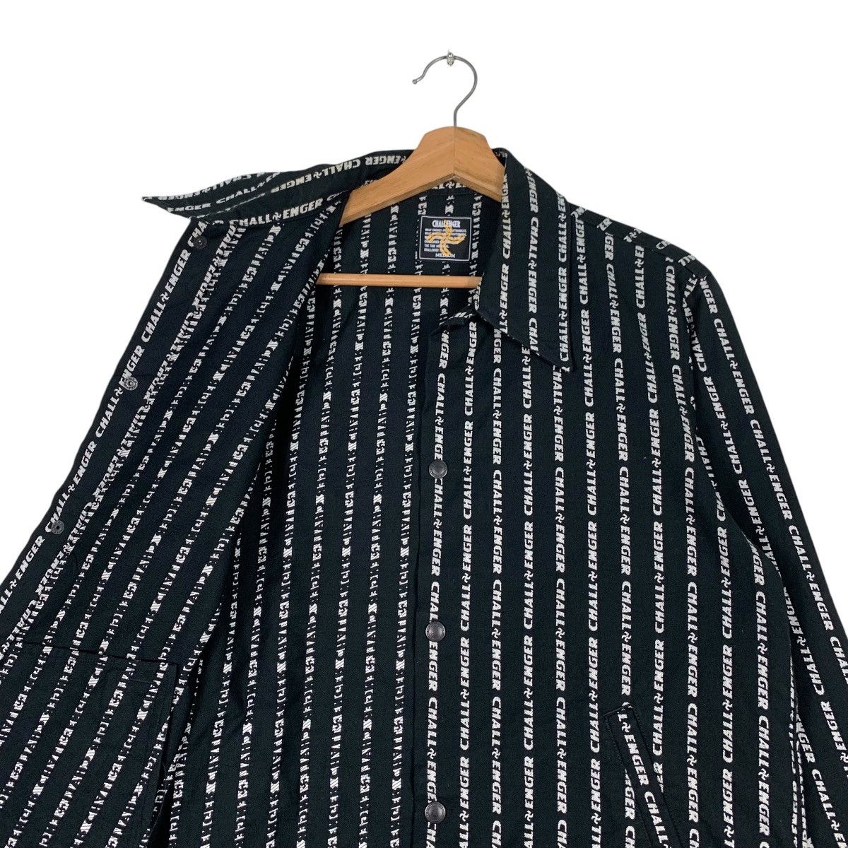 CHALLENGER CHALLENGER All Over Striped Logo Casual Jacket #1289-C58 Size US M / EU 48-50 / 2 - 10 Thumbnail