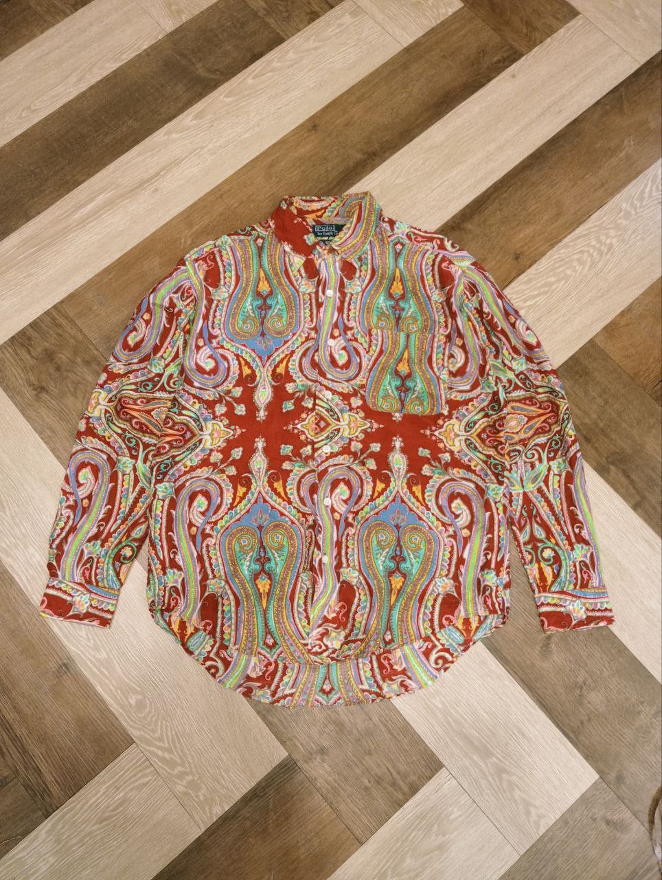 Polo Ralph Lauren VINTAGE POLO RALPH LAUREN SILK PAISLEY BUTTON DOWN SHIRT Size US M / EU 48-50 / 2 - 1 Thumbnail