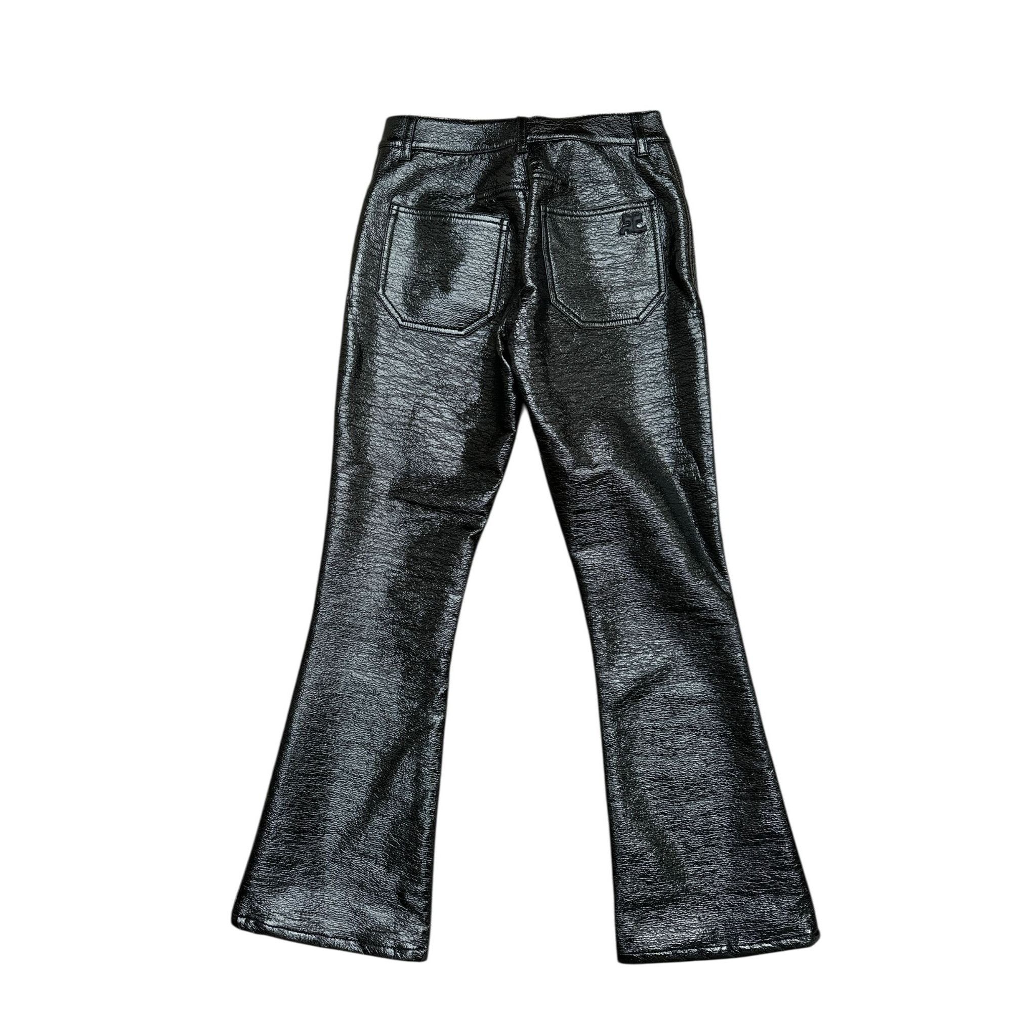 Courreges Black Vinyl Pants Size 25" / US 0 / IT 36 - 4 Thumbnail