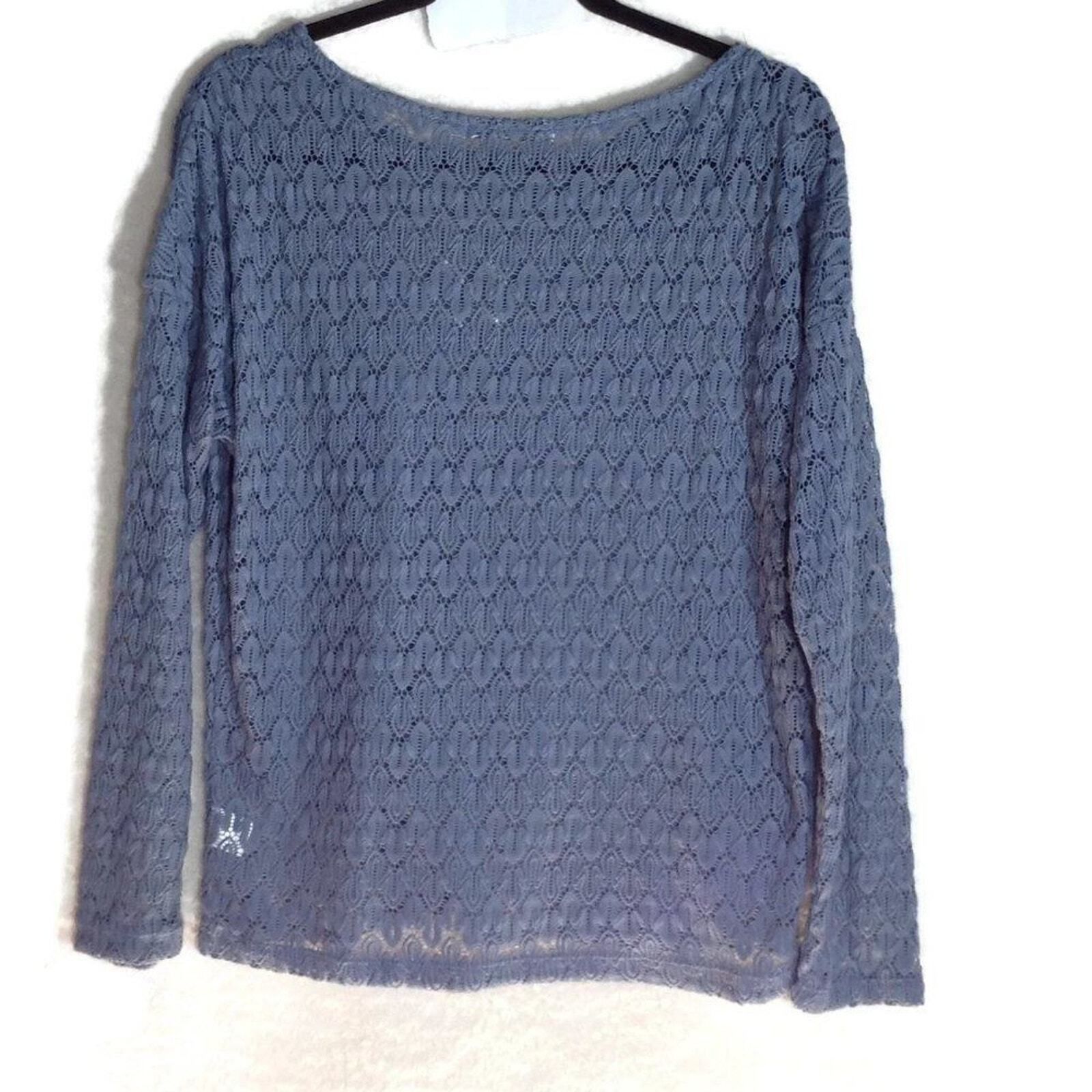 Chloe Chloe K Large Knit Lace Sweater Top Long Sleeve Delicate Cot Size L / US 10 / IT 46 - 2 Thumbnail