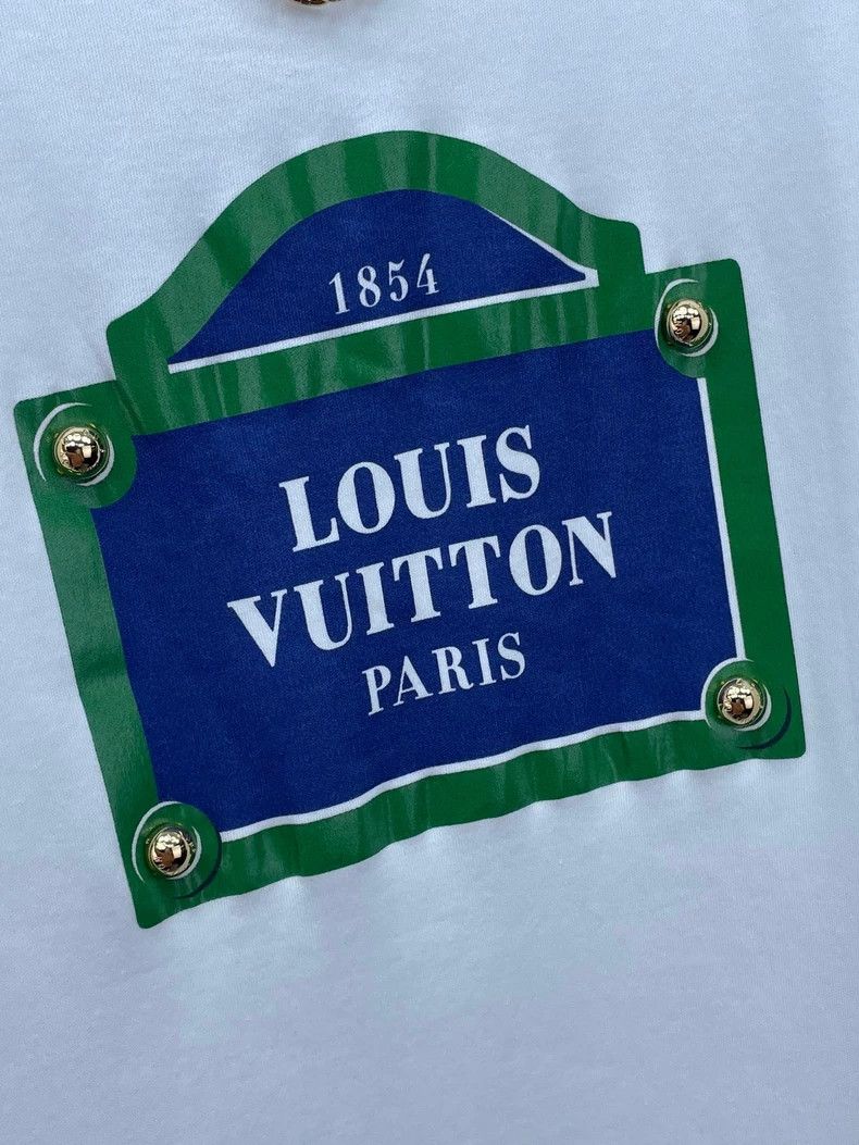 Louis Vuitton LOUIS VUITTON Chain 1854 Letter Short Sleeve Dress 2504-Nex Size L / US 10 / IT 46 - 3 Thumbnail