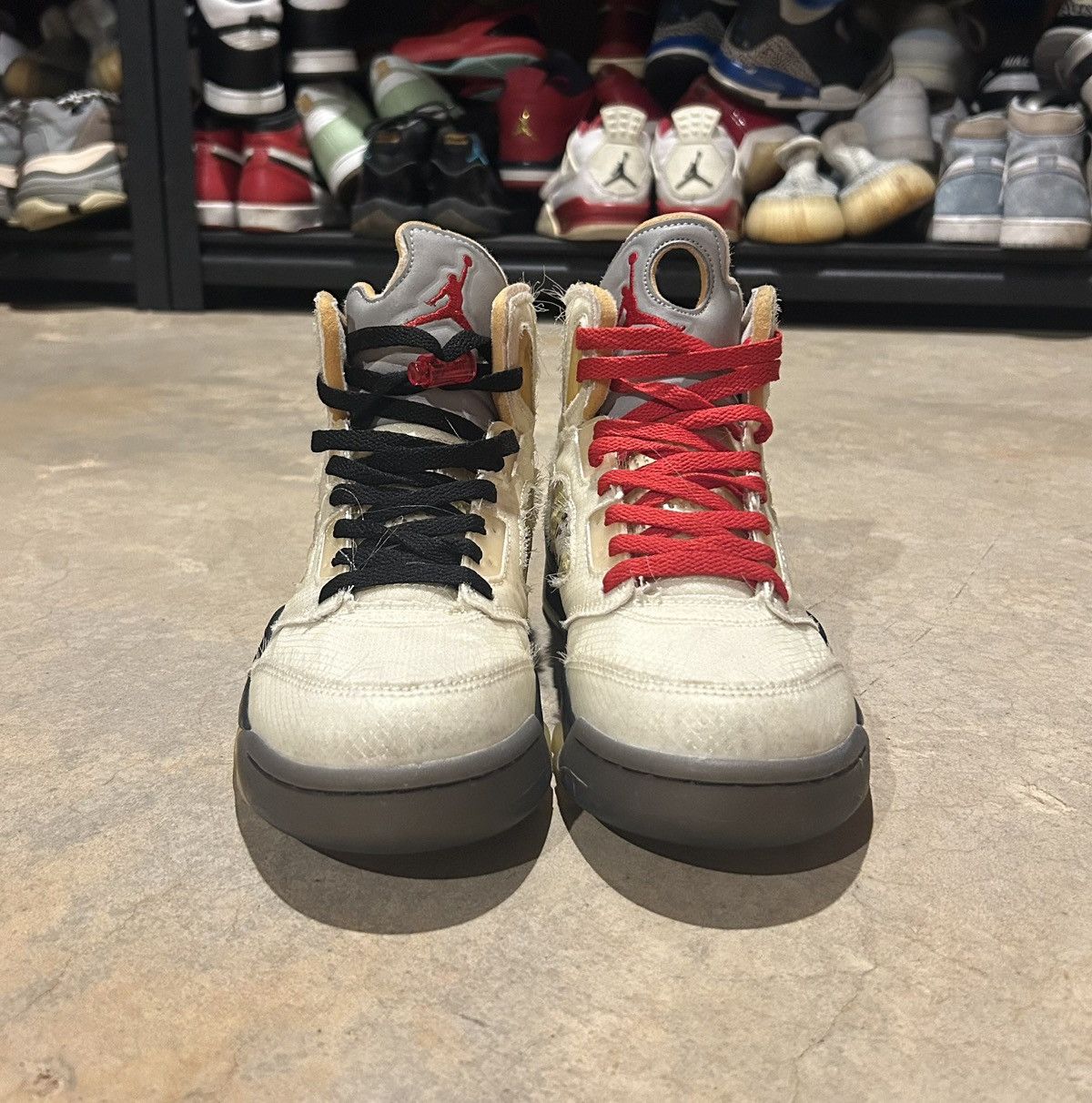 Jordan Brand × Nike × Off-White Air Jordan 5 Retro Off-White Sail 2020 US 7.5 Size US 7.5 / EU 40-41 - 5 Thumbnail
