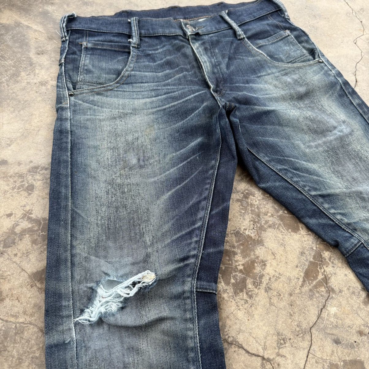 Edwin VINTAGE EDWIN JERSEY FADED RIPPEP JEAN DENIM PANTS Size US 34 / EU 50 - 6 Thumbnail