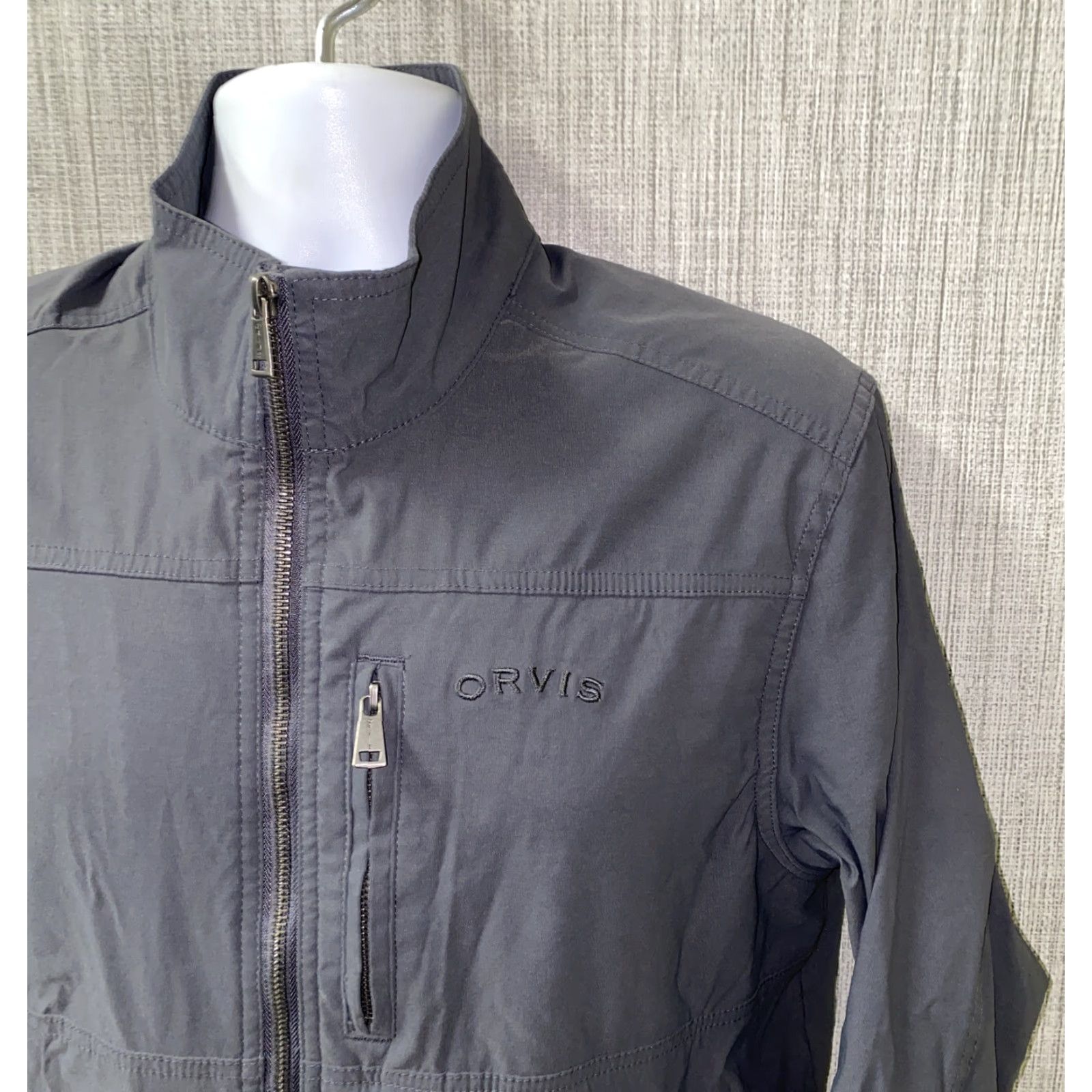 Orvis Orvis Mens Gray Nylon Full Zip Jacket Size M Size US M / EU 48-50 / 2 - 2 Thumbnail