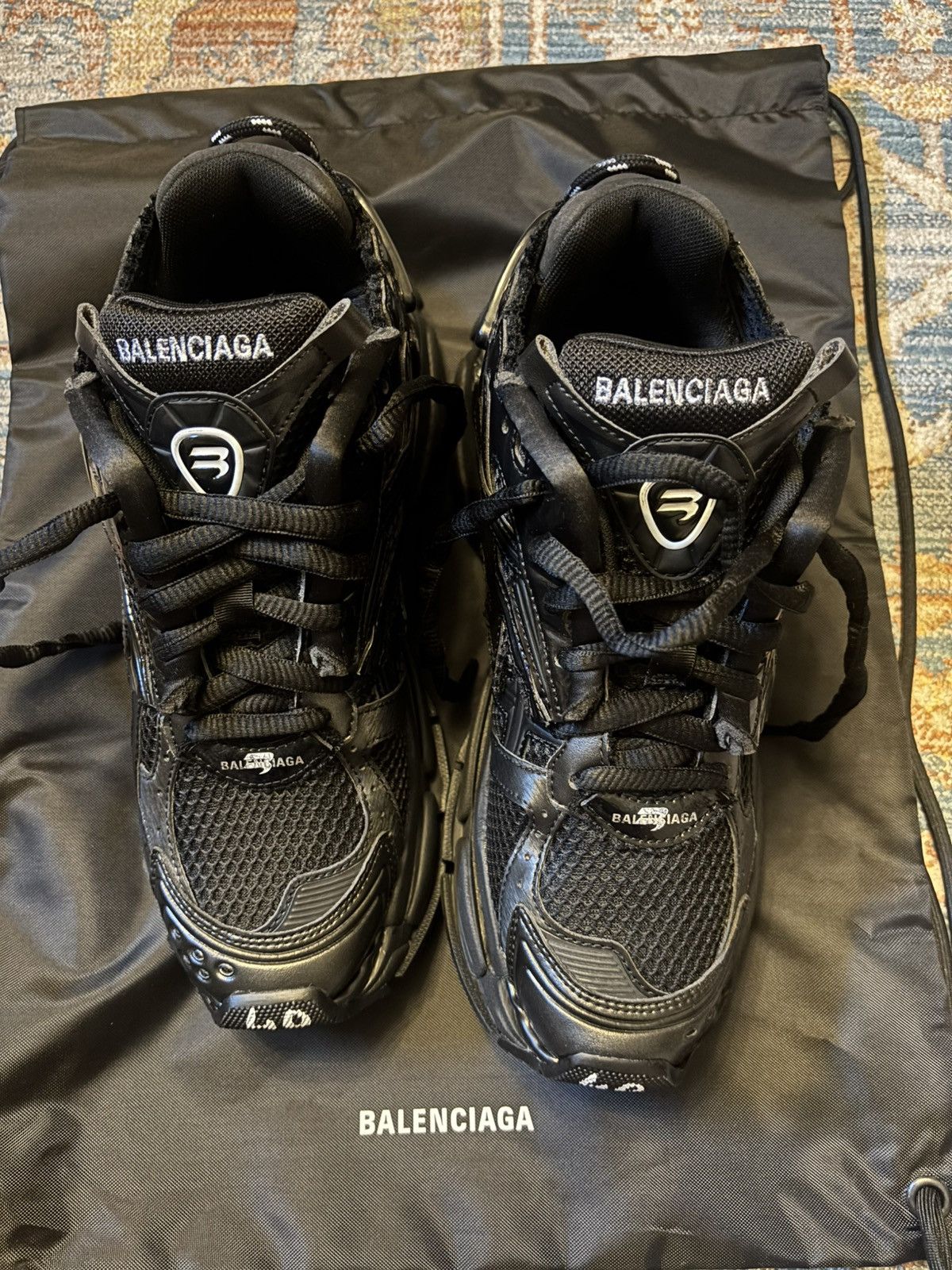 Balenciaga Runner Sneaker in matte black mesh and nylon Size US 10 / EU 43 - 2 Thumbnail