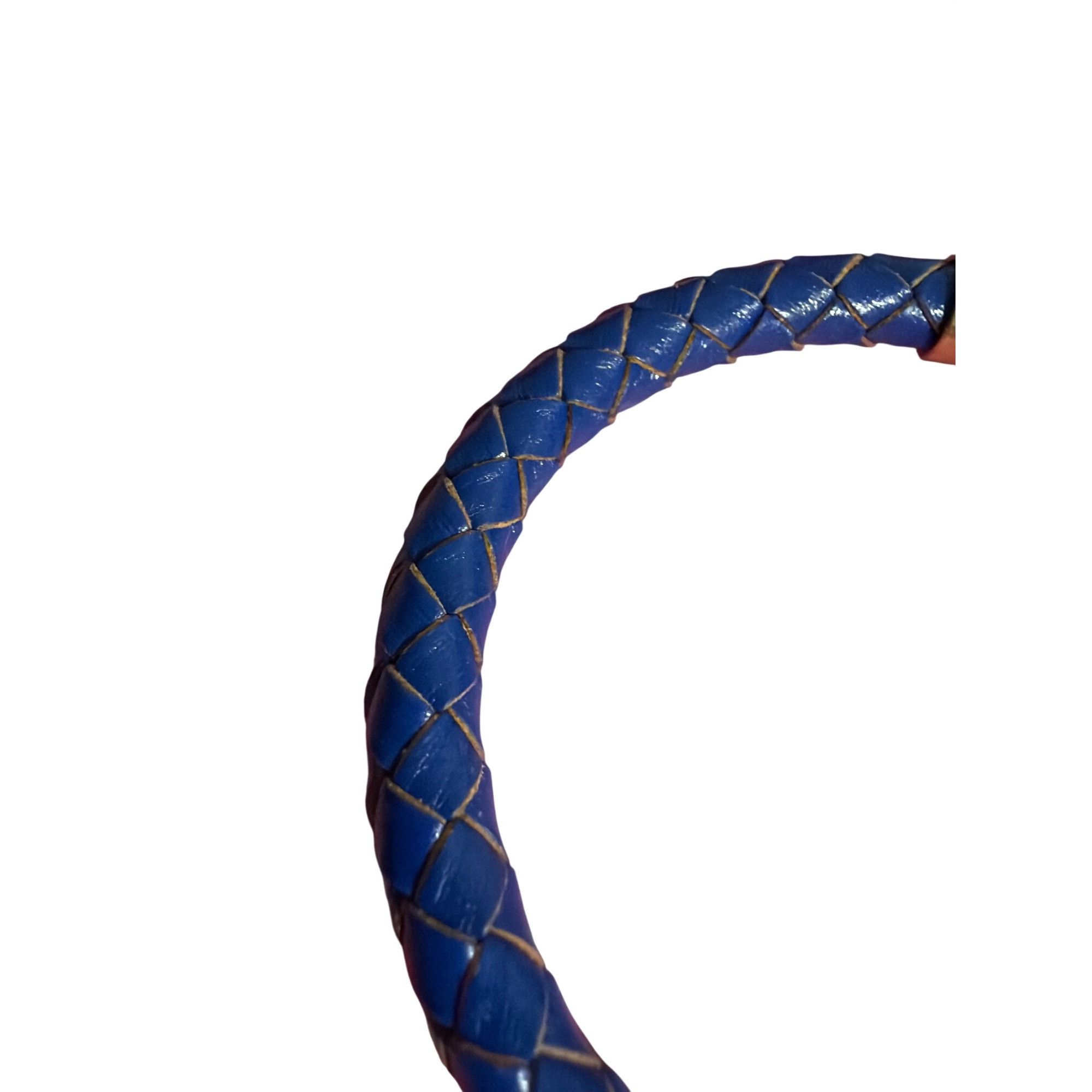 Other Twin Skull Blue Braided Leather Bracelet Rose Gold Tone Magn Size ONE SIZE - 3 Thumbnail
