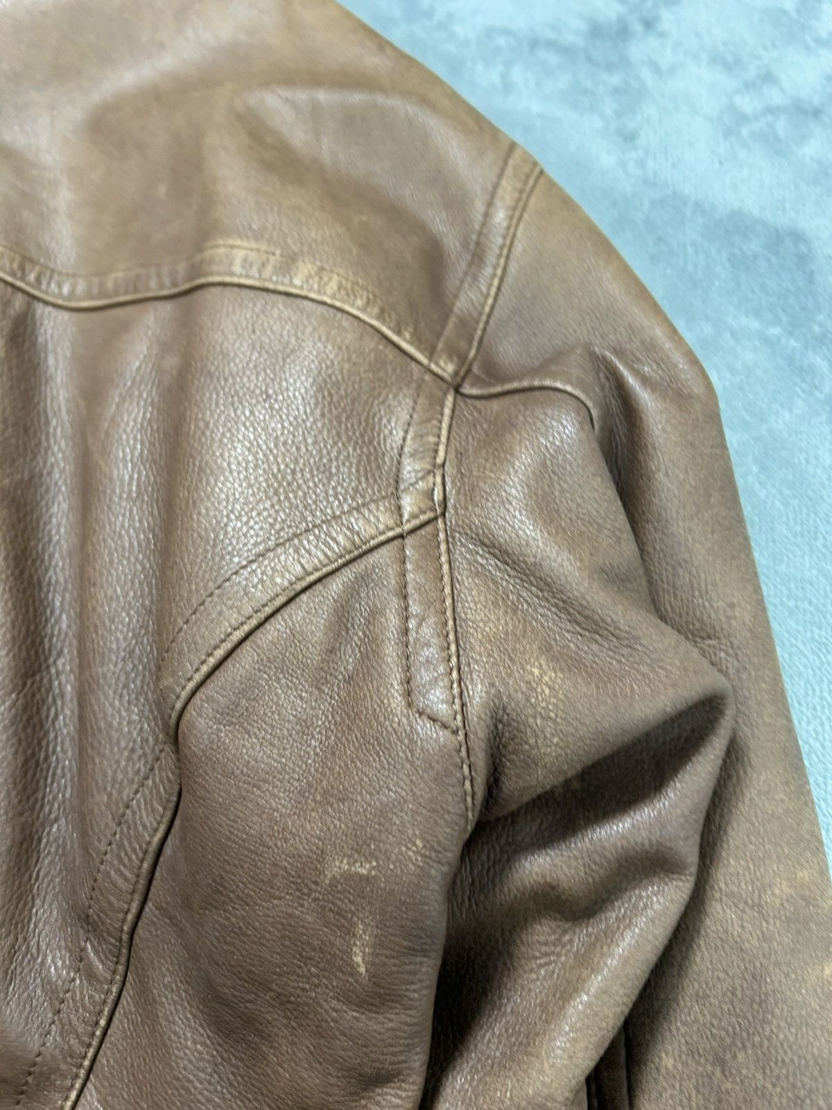 Issey Miyake Vintage Issey Miyake Bomber Leather Jacket. J0128 Size US L / EU 52-54 / 3 - 20 Thumbnail