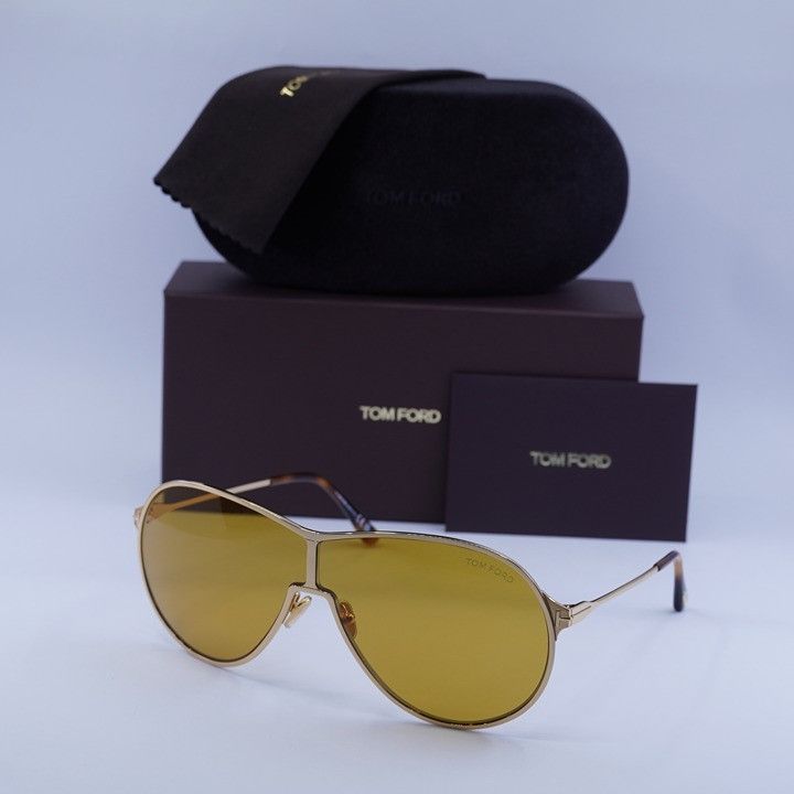 Tom Ford Tom Ford Gaia FT1174 30E Sunglasses Deep Gold Aviator Frame Size ONE SIZE - 11 Thumbnail